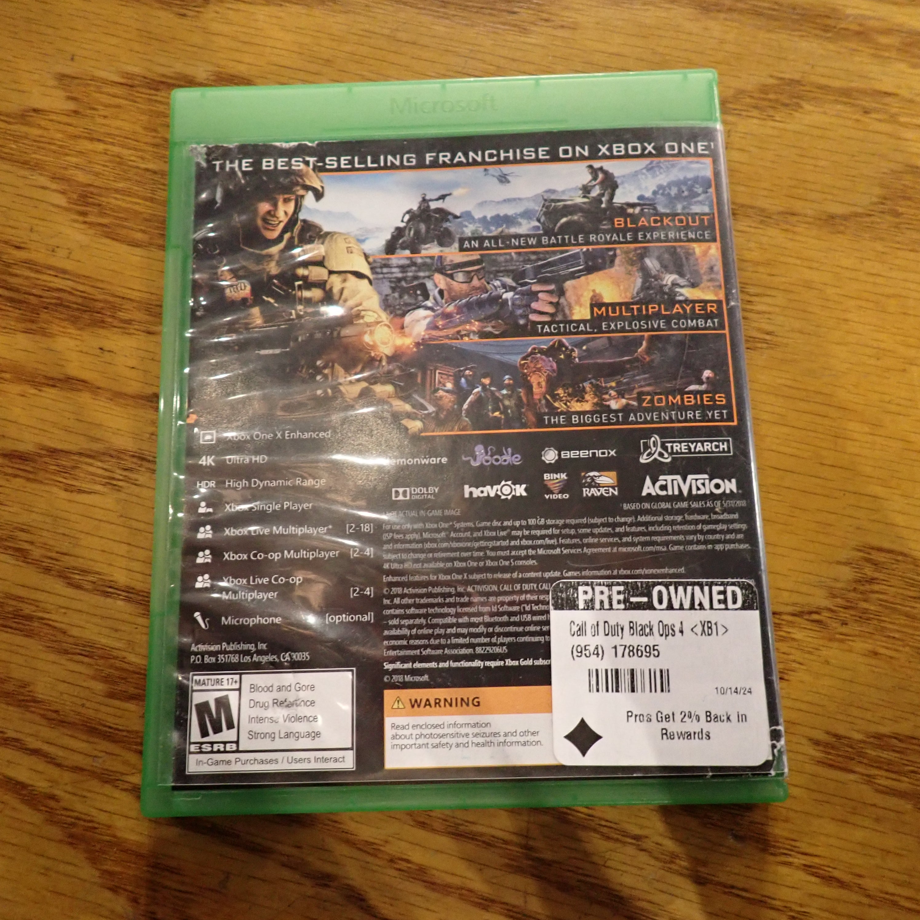 Call of Duty Black Ops 4 - Xbox One