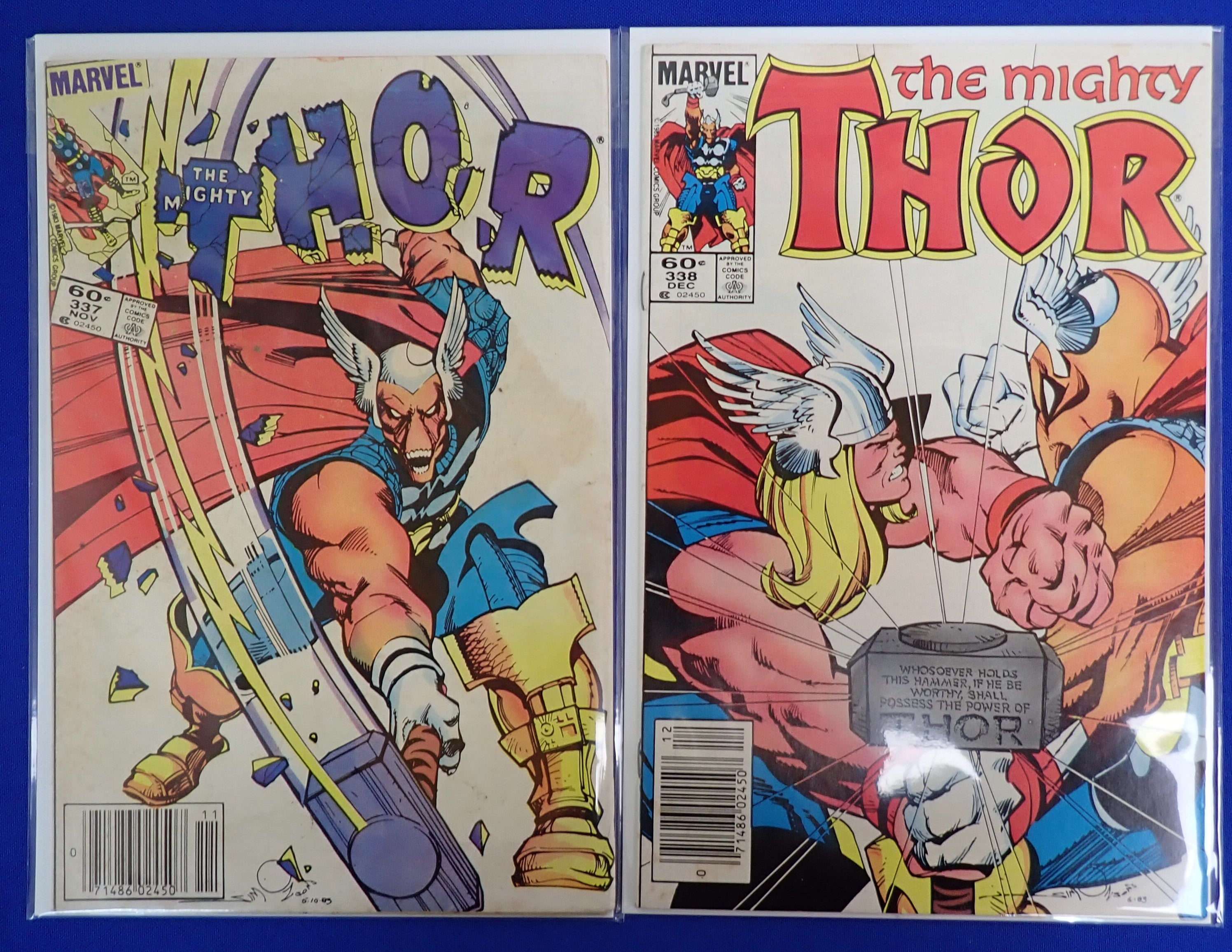 Thor #337-338 (1983) Set - G,VF - (2.0, 8.0) - 1st & 2nd Beta Ray Bill
