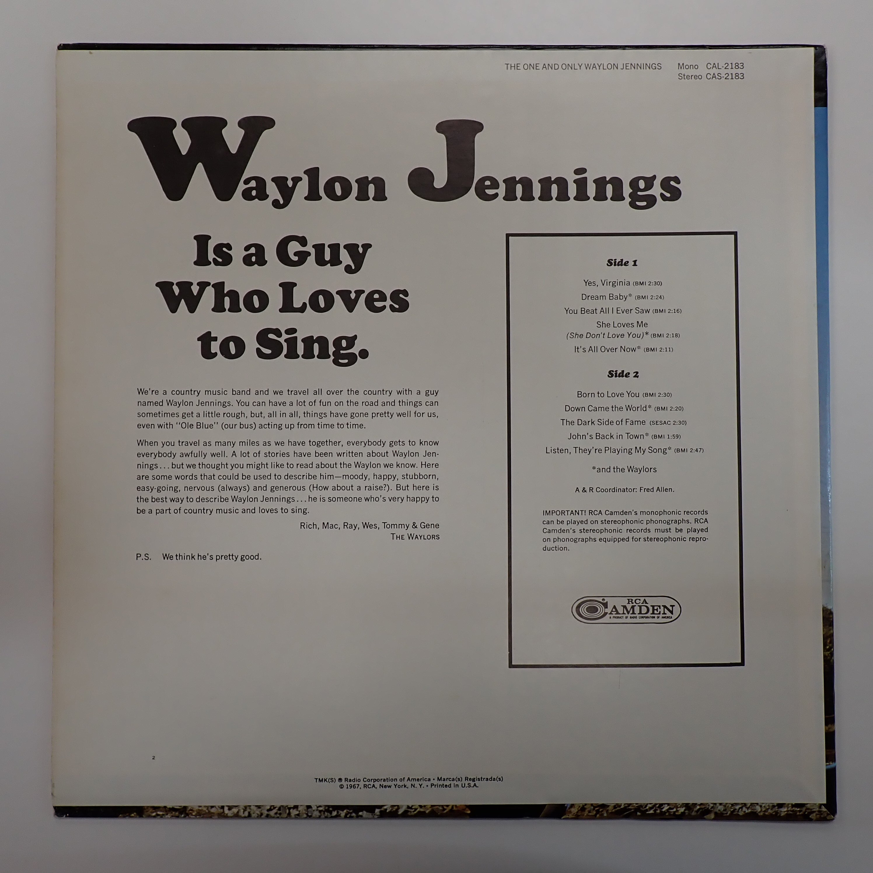 Waylon Jennings - The One And Only Waylon Jennings