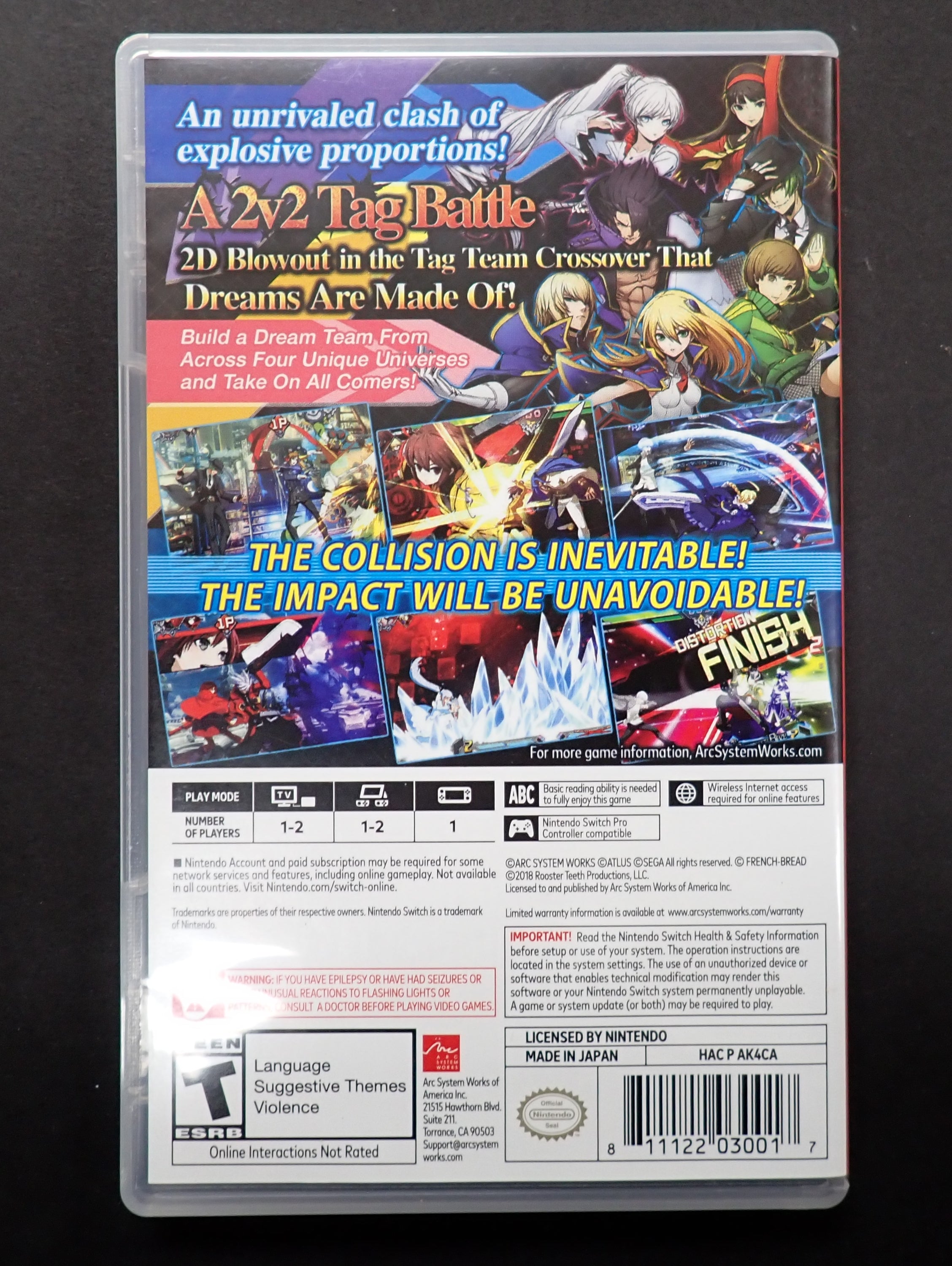 Blazblue Cross Tag Battle - Switch