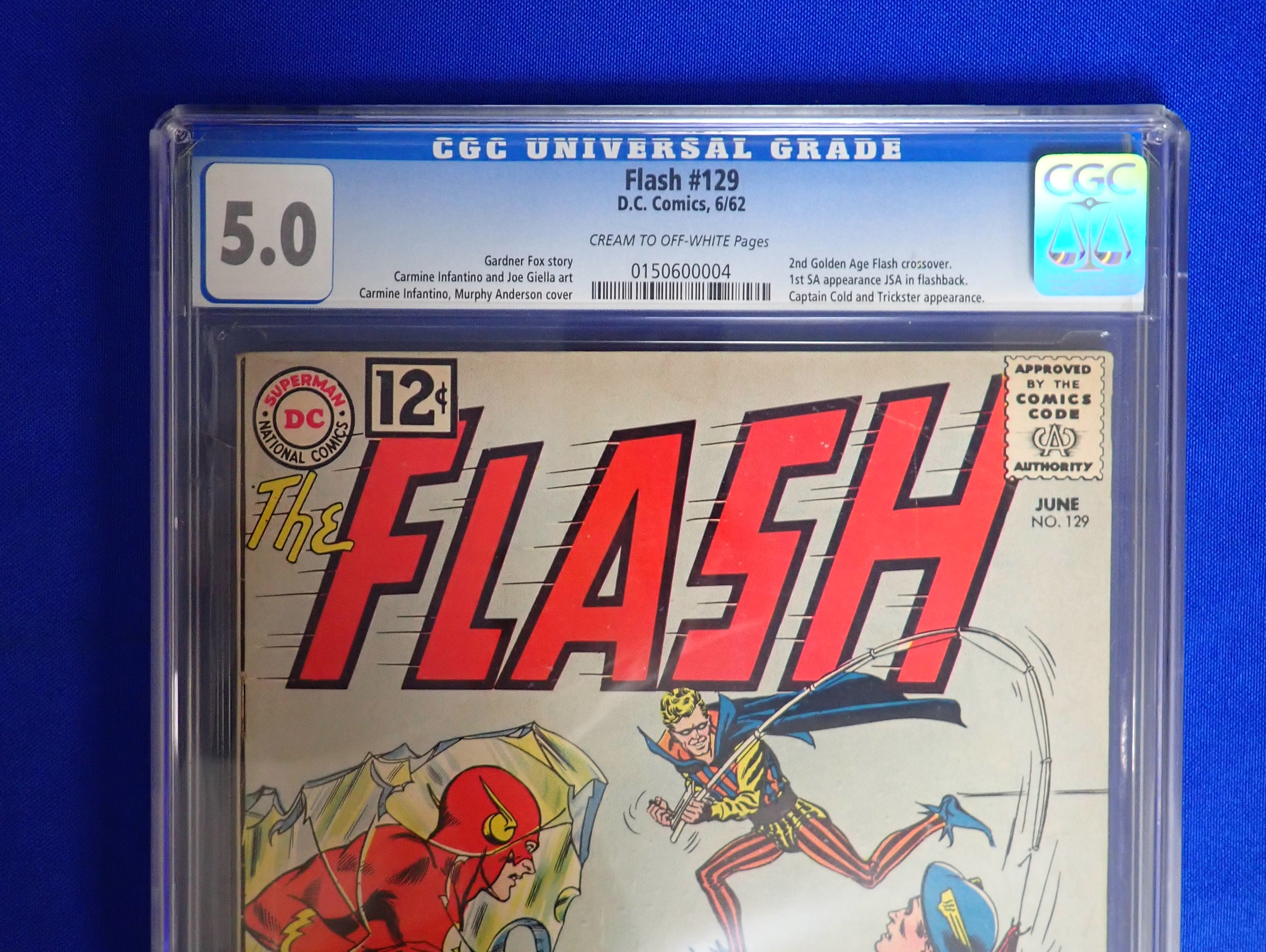 Flash #129 (1962) CGC 5.0 - 1st Silver Age Flash Crossover!