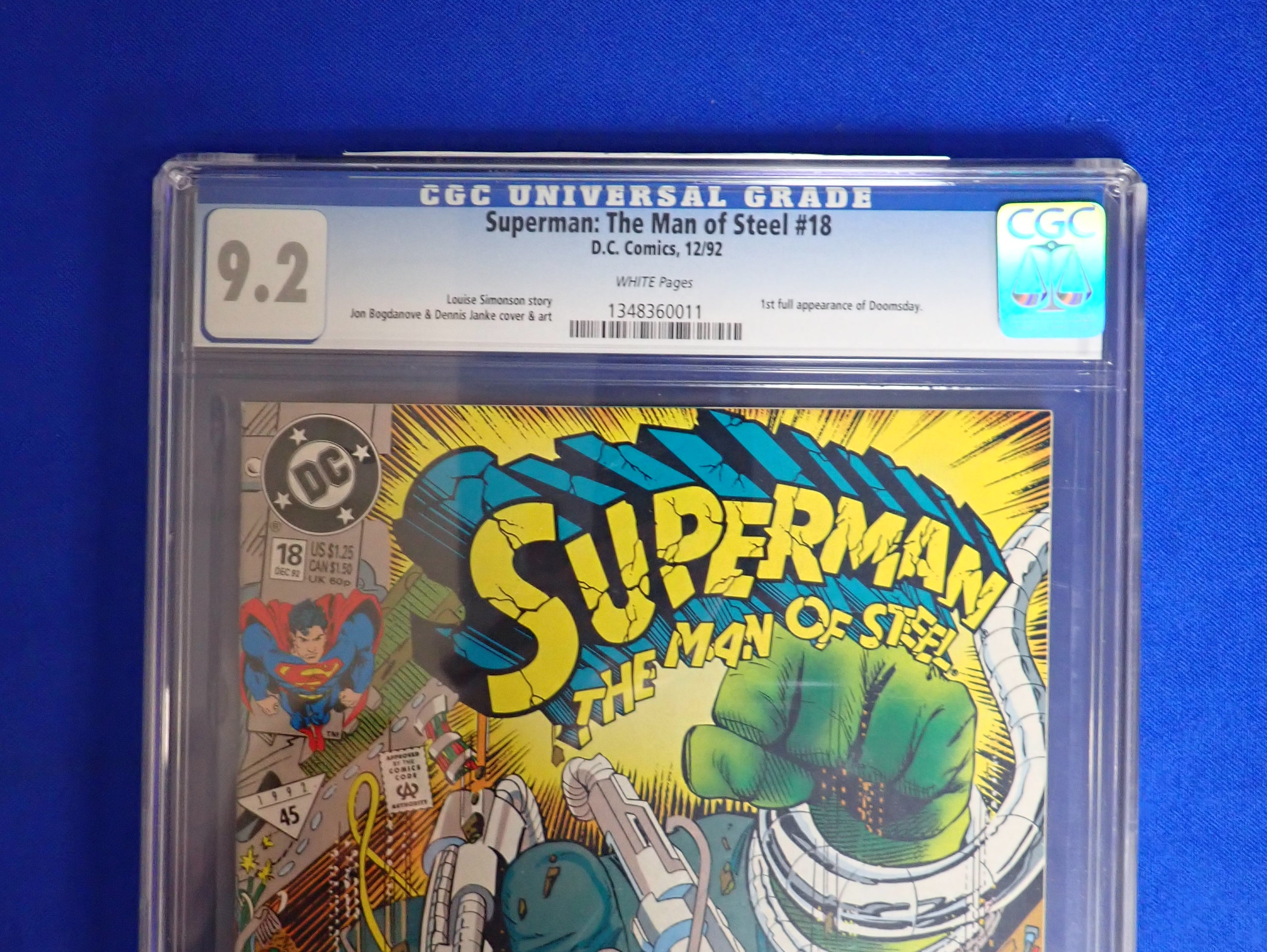 Superman: The Man of Steel #18 (1992) CGC 9.2 - 1st Doomsday
