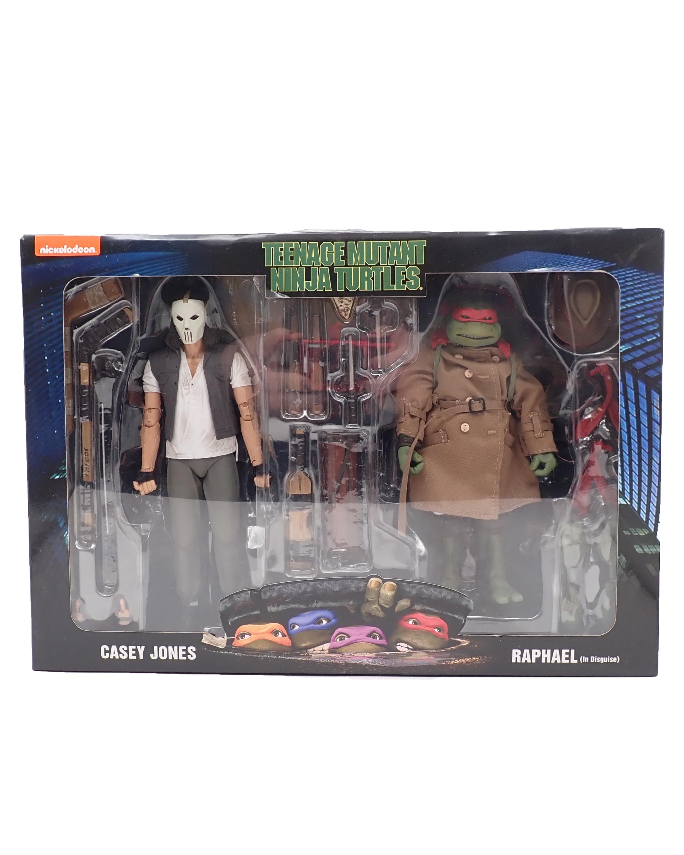 NECA TMNT Casey Jones and Raphael (in disguise)