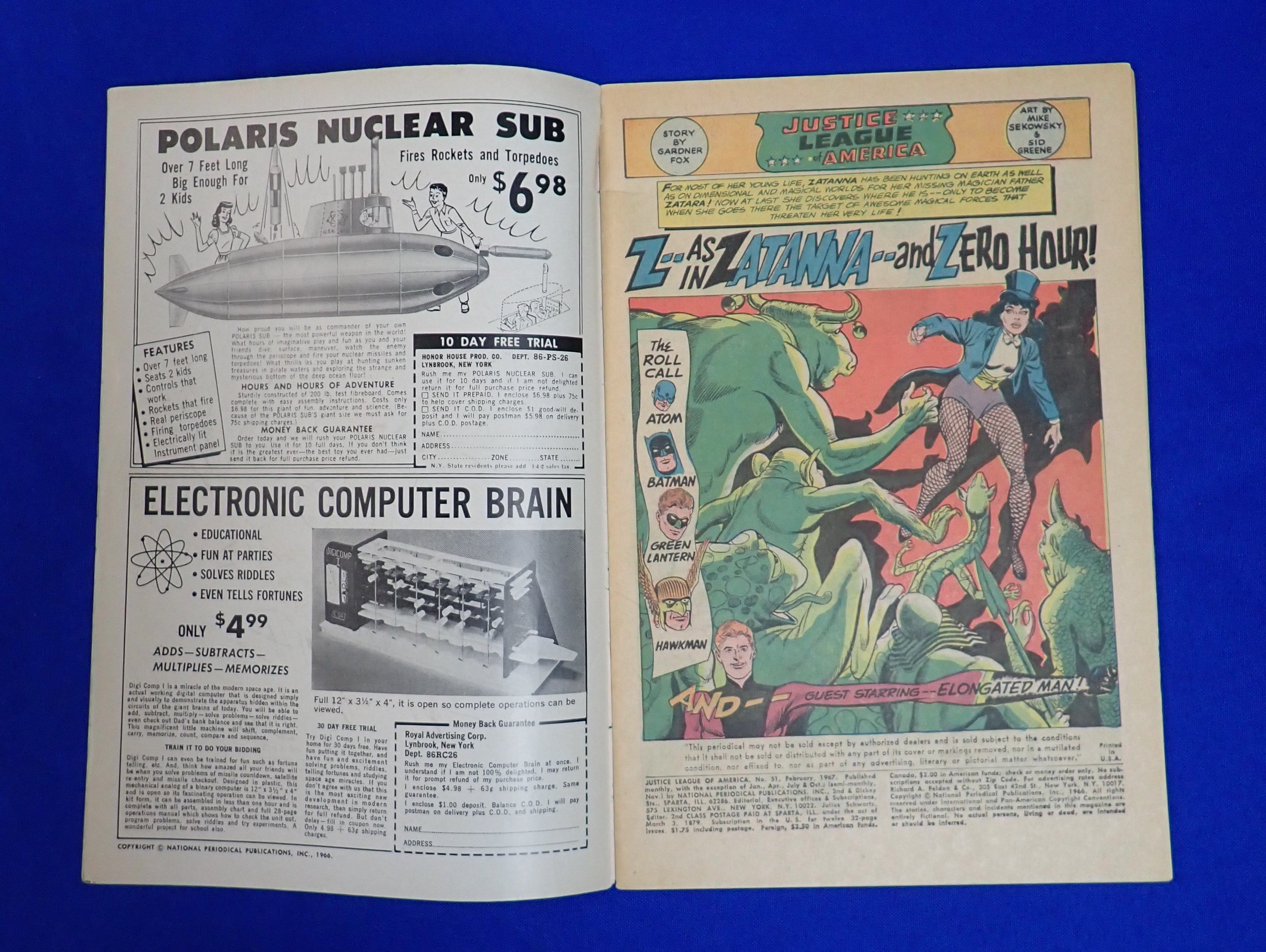 Justice League of America #51 (1967) 1st Silver Age Zatara - VG+ (4.5)