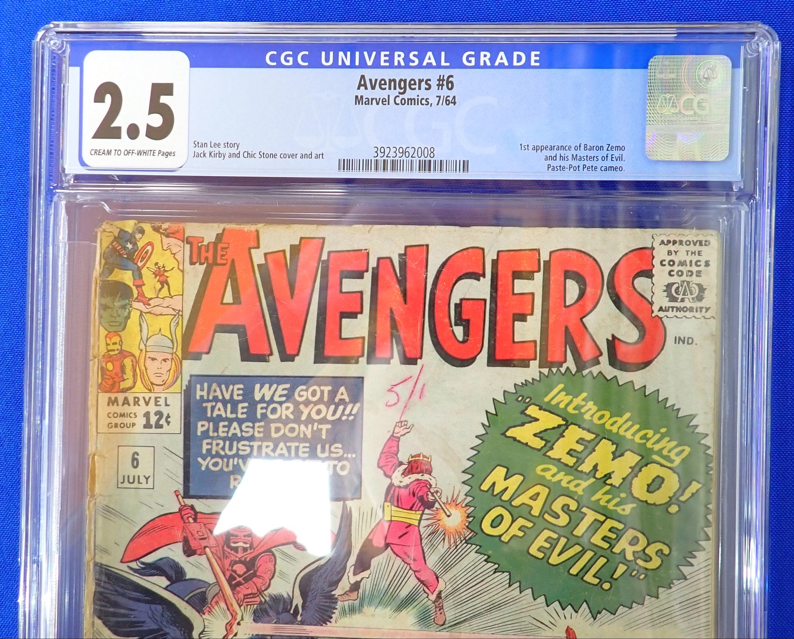 Avengers #6 (1964) - CGC 2.5 - 1st Baron Zemo