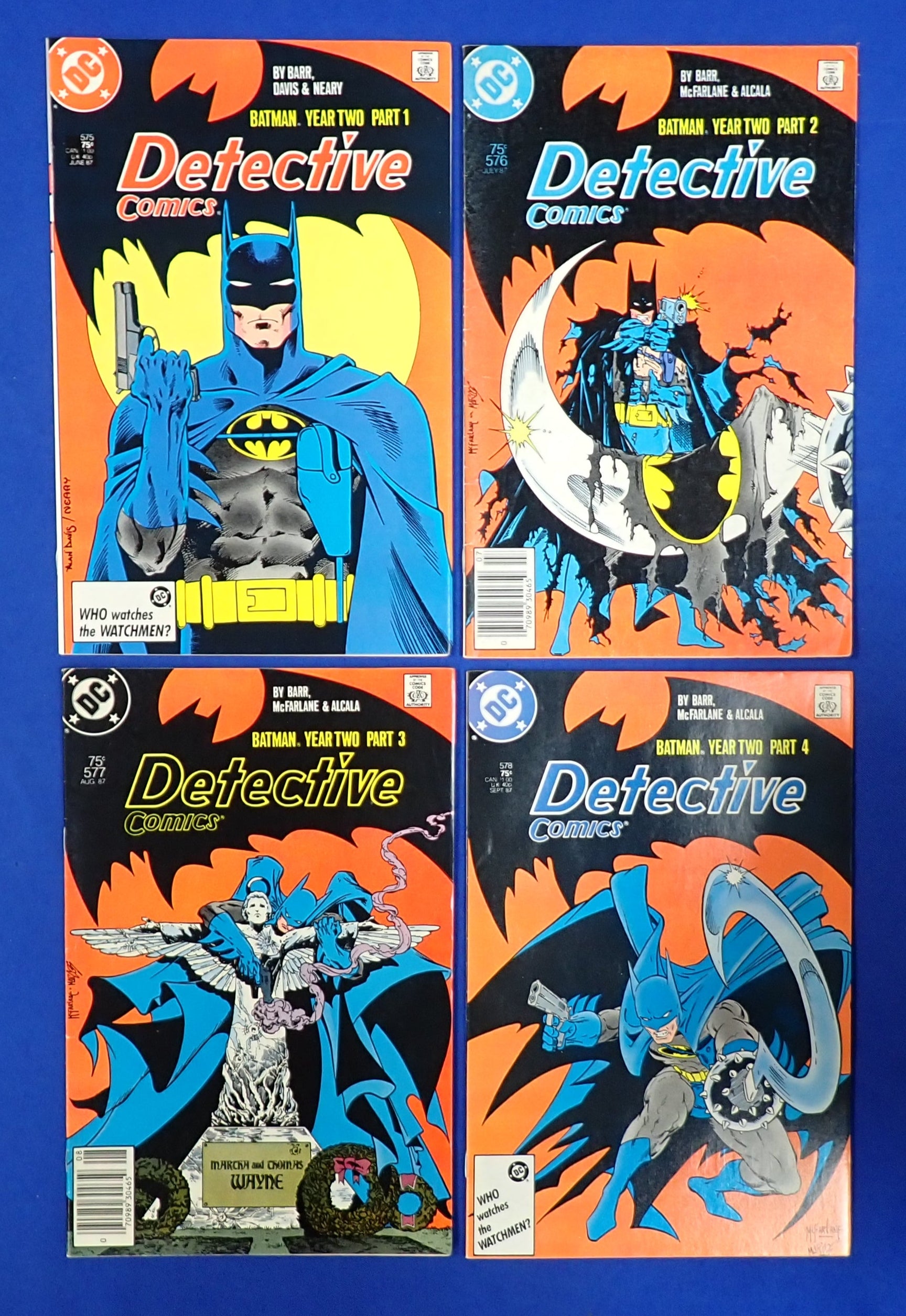 Detective Comics #575-578 (1987) - Batman Year Two Complete Set - FN/VF (7.0)