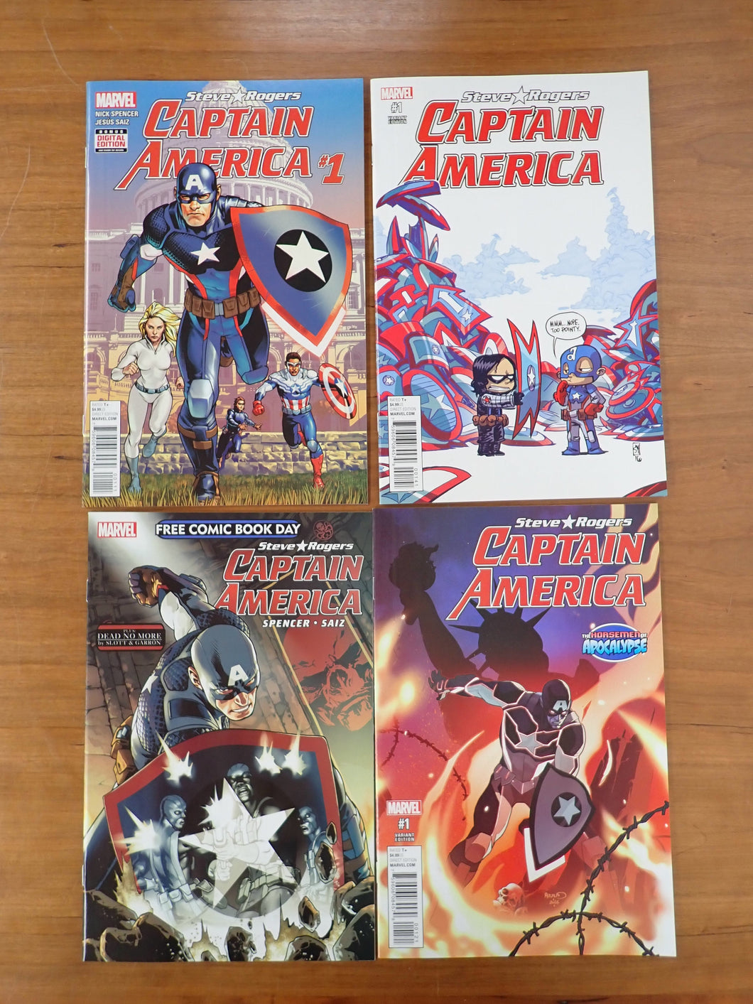 Steve Rogers: Captain America #1 4 Comic Set (2016)