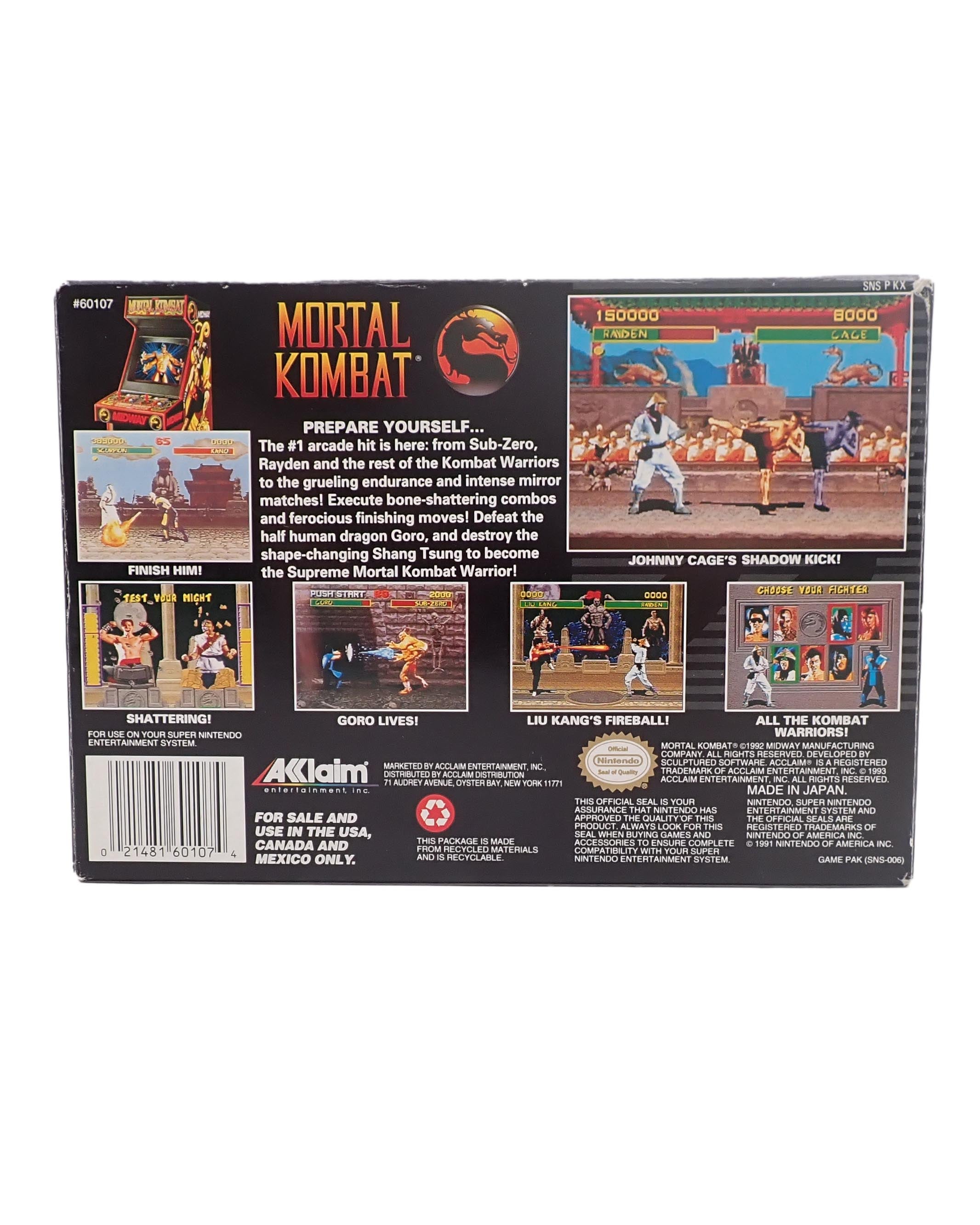 Mortal Kombat Competition Edition - SNES