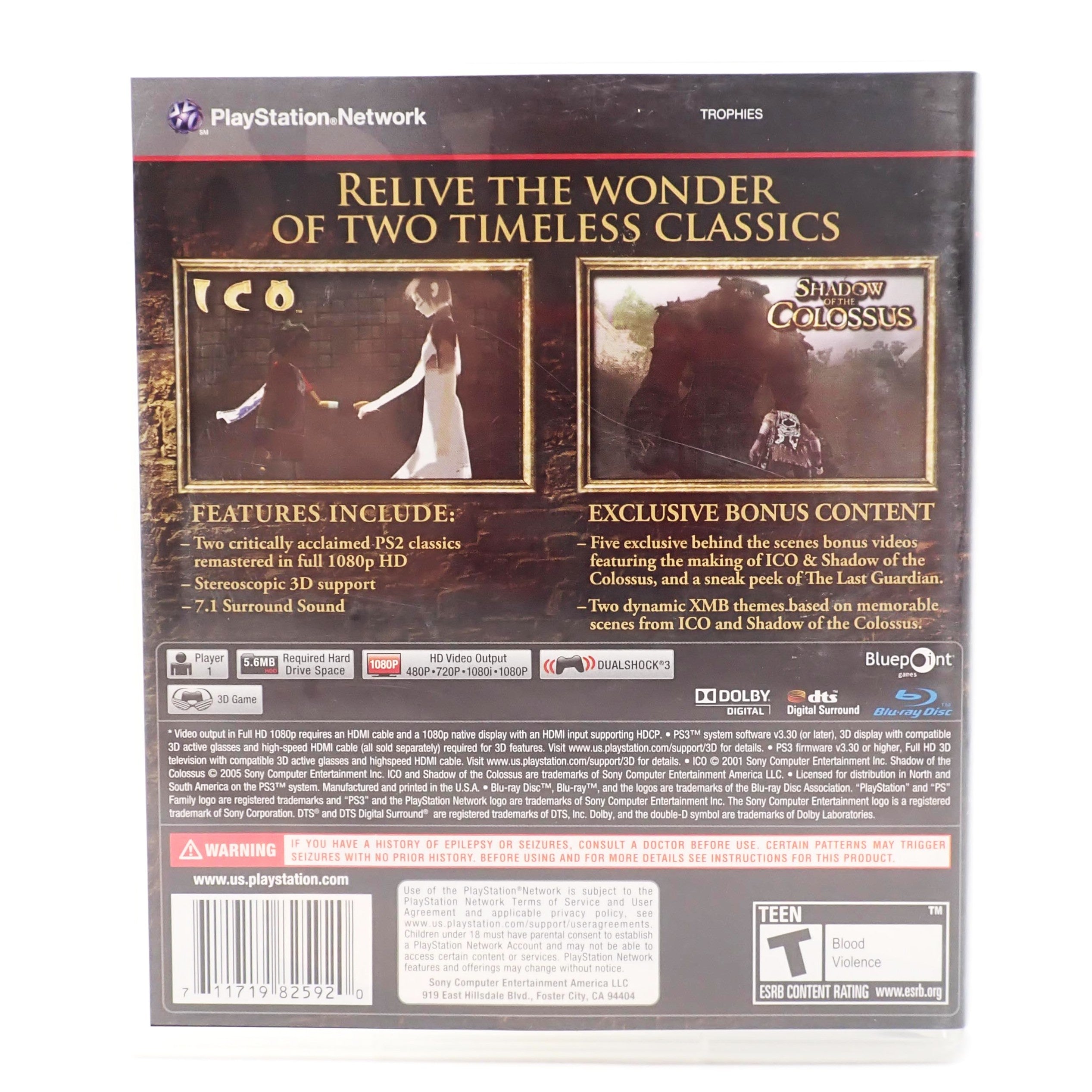 The Ico & Shadow of Colossus Remaster Collection - PS3