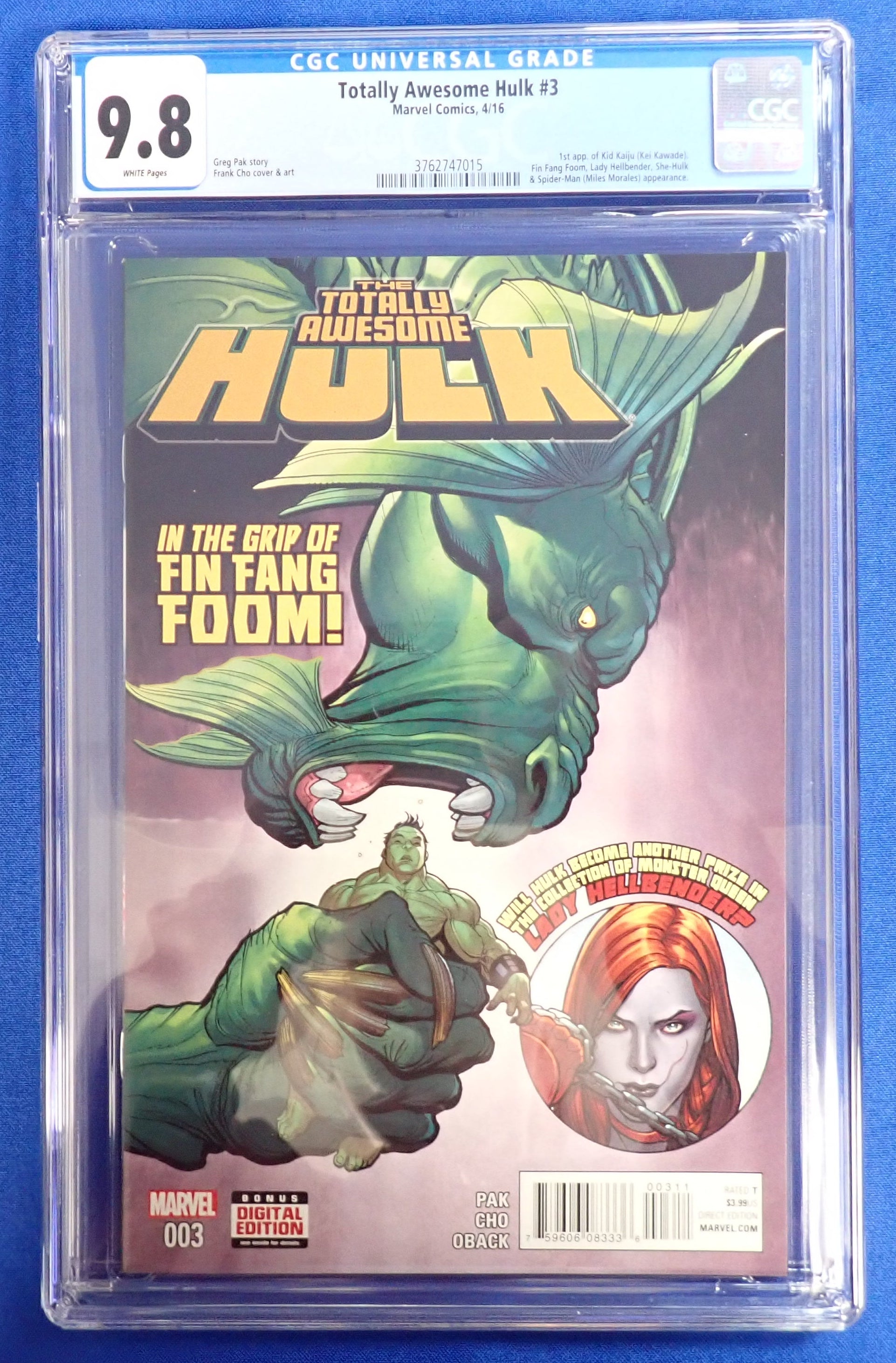 Totally Awesome Hulk #3 (2016) - CGC 9.8 - 1st Kid Kajiu