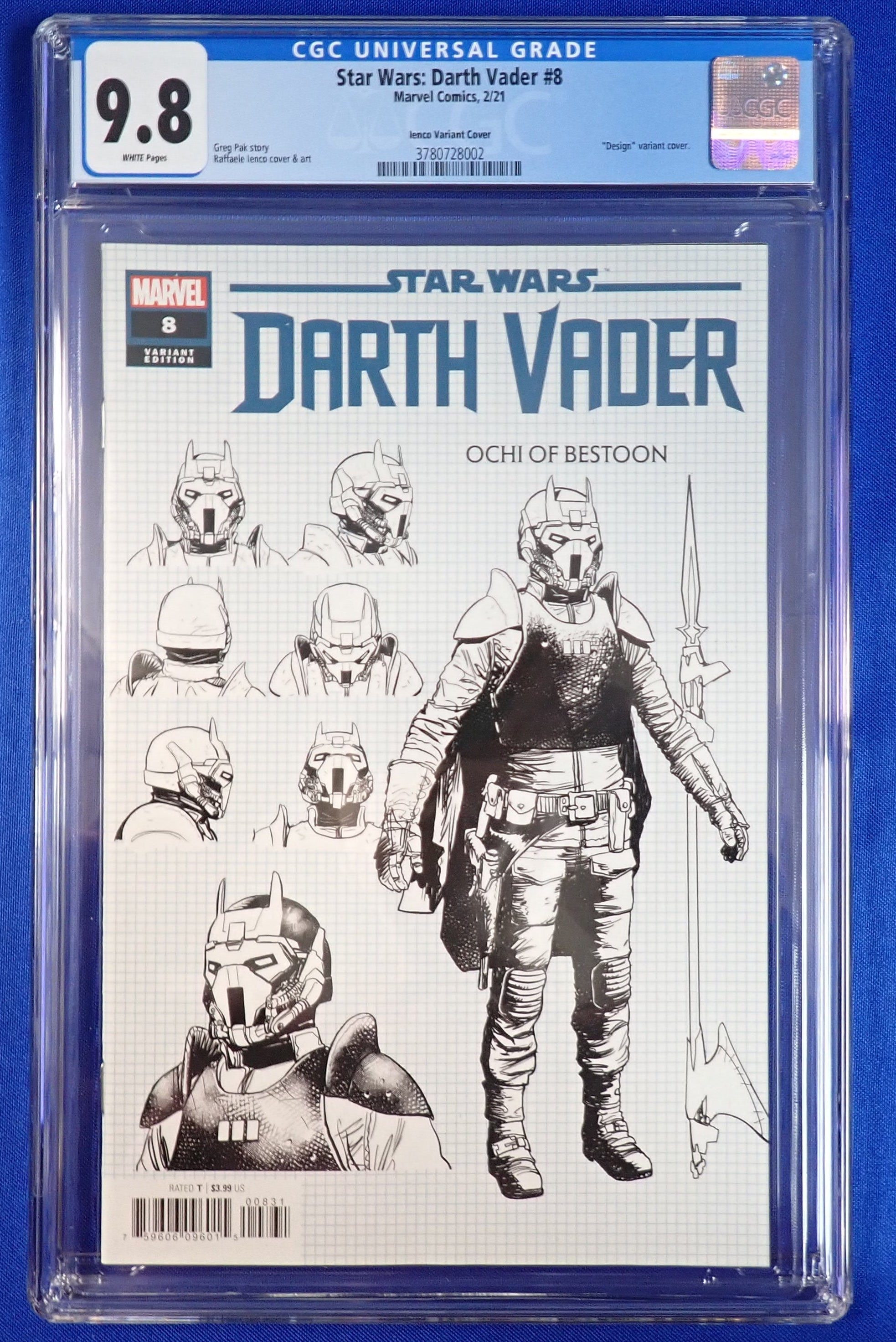 Star Wars: Darth Vader #8 (2021) - CGC 9.8 - Design Variant Cover