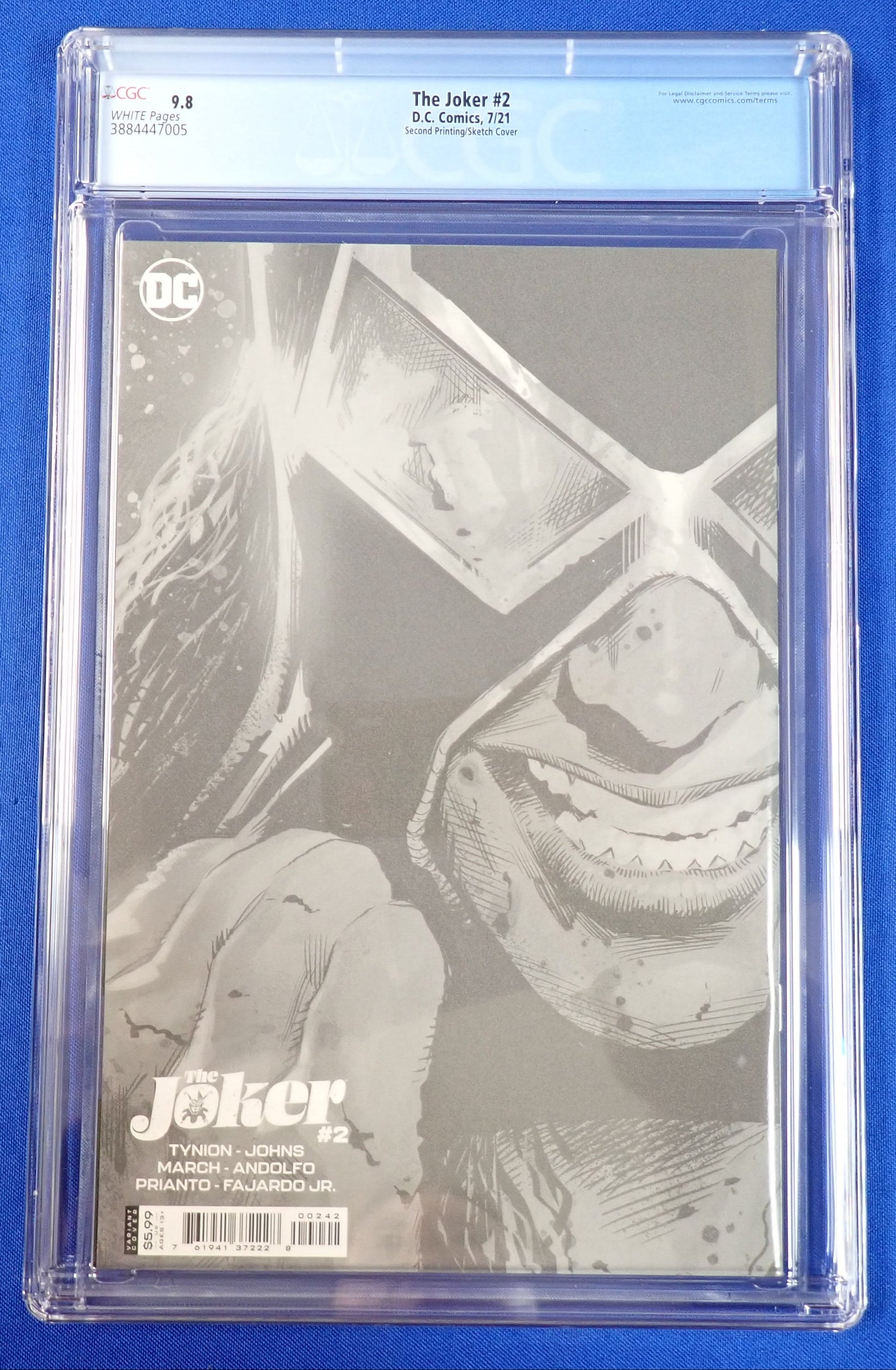 The Joker #2 (2021) - CGC 9.8 - 2nd Print Sketch Cover