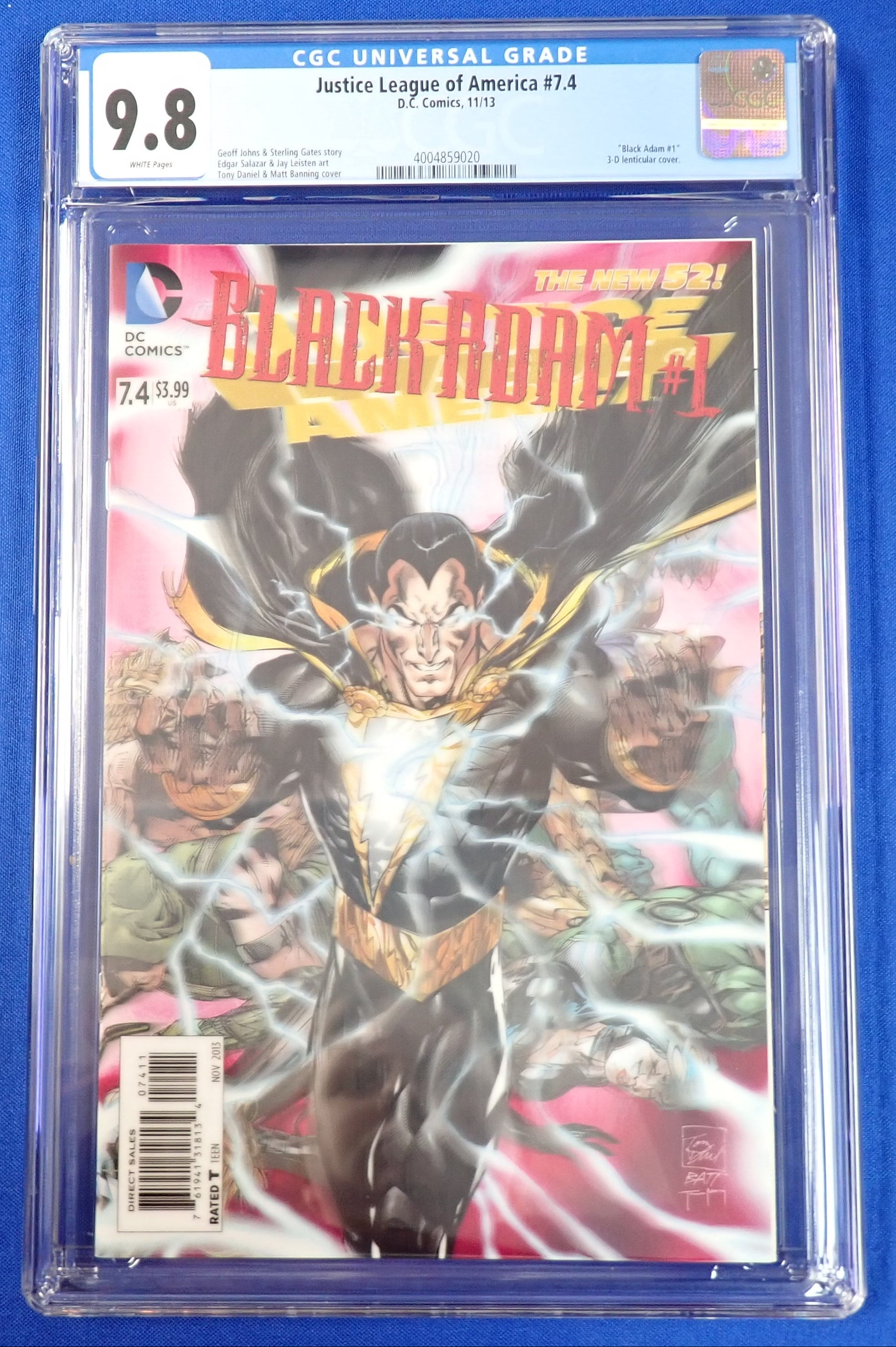 Justice League of America #7.4 (2013) - CGC 9.8 - 3-D Lenticular Cover
