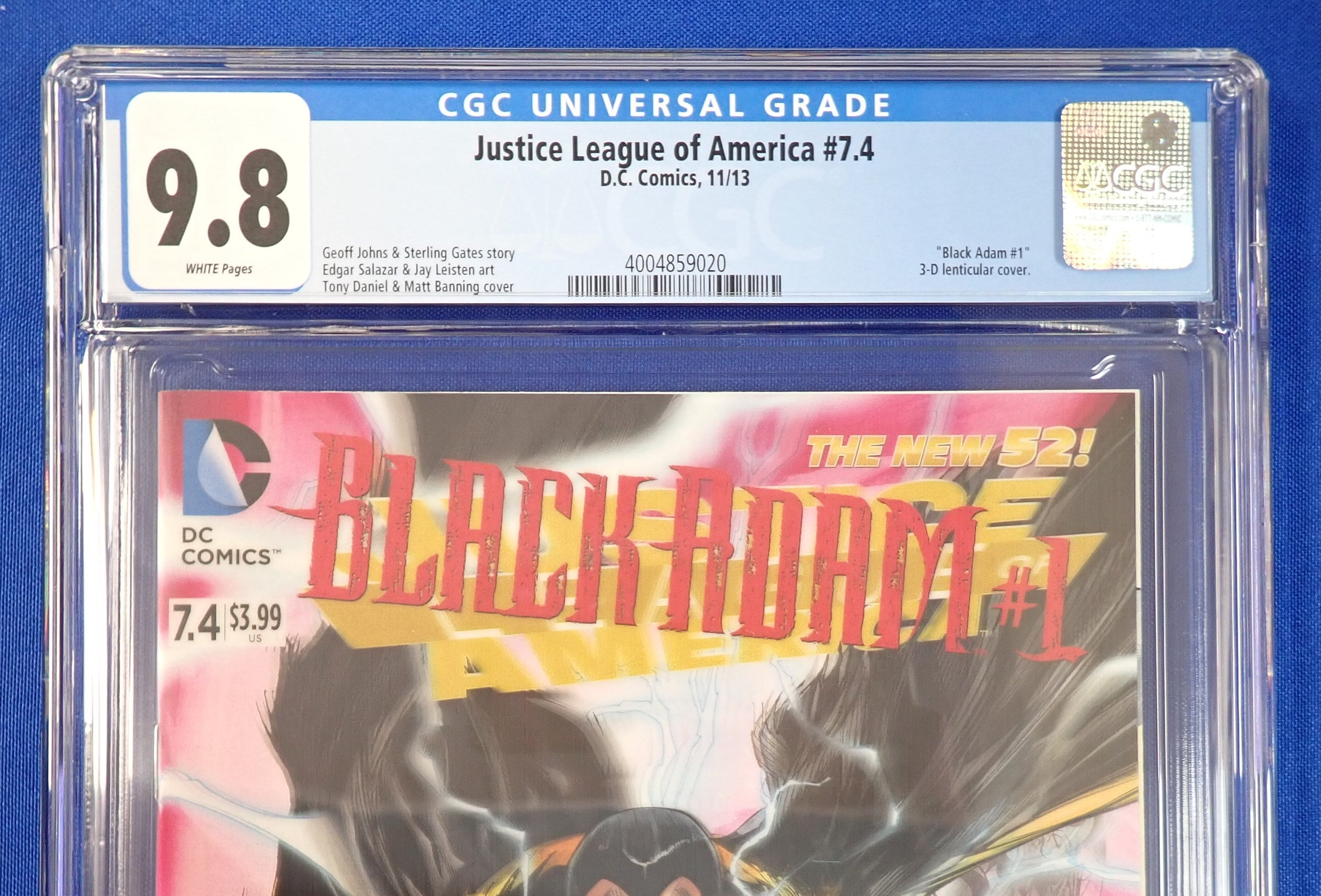 Justice League of America #7.4 (2013) - CGC 9.8 - 3-D Lenticular Cover
