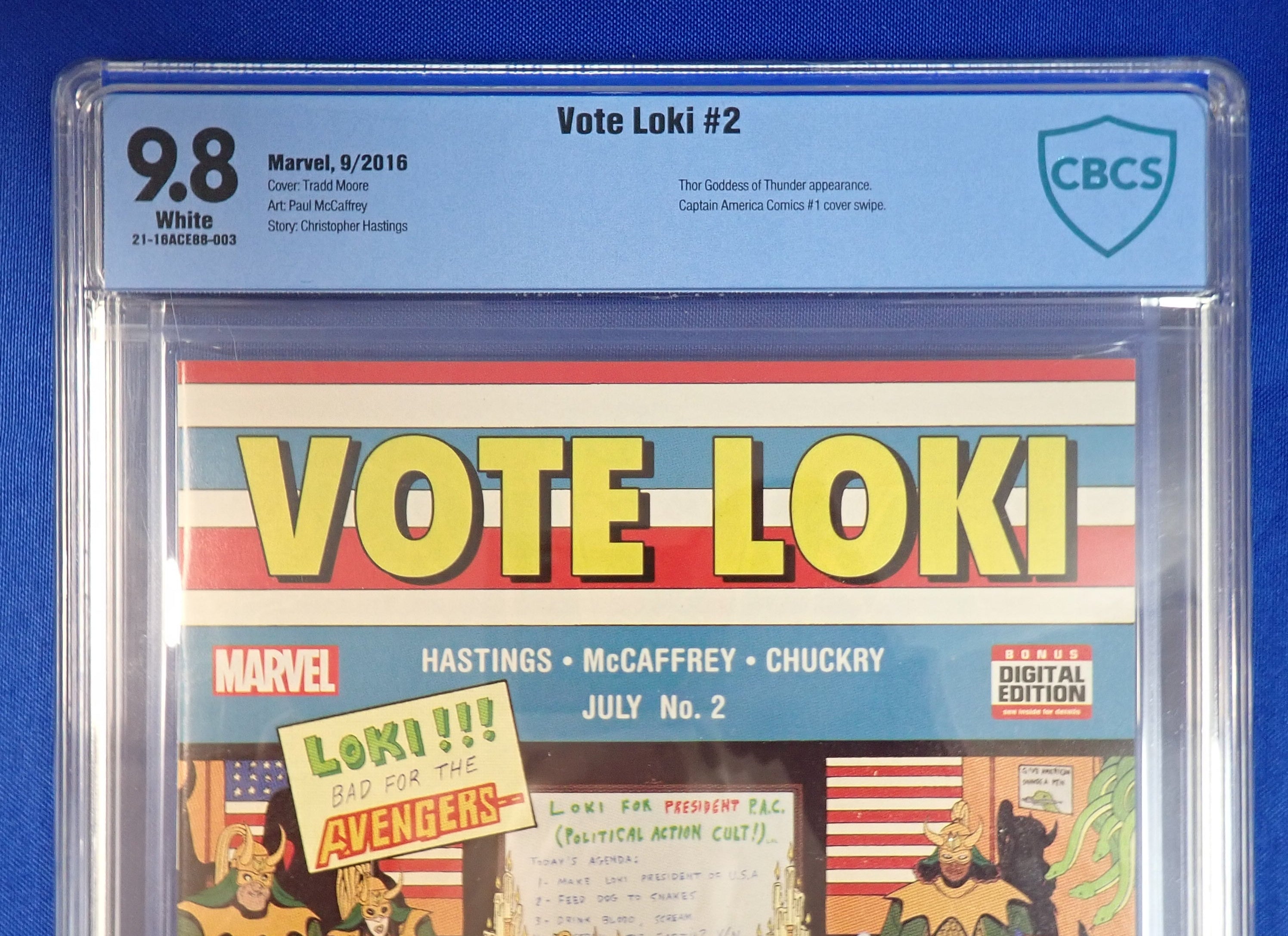 Vote Loki #2 (2016) - CBCS C 9.8 - Homage Cover