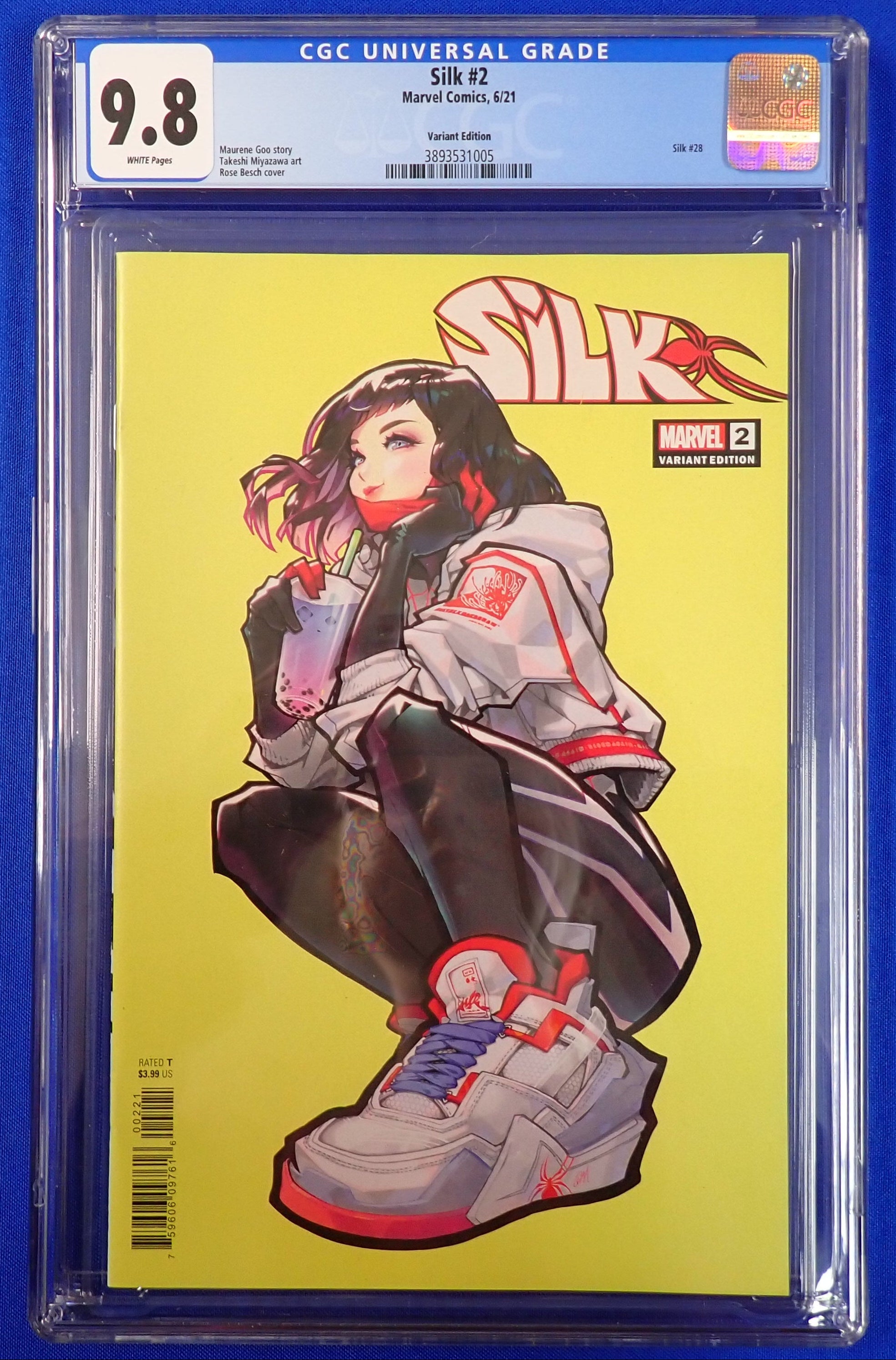 Silk #2 1:25 Rose Besch Variant (2021) CGC 9.8