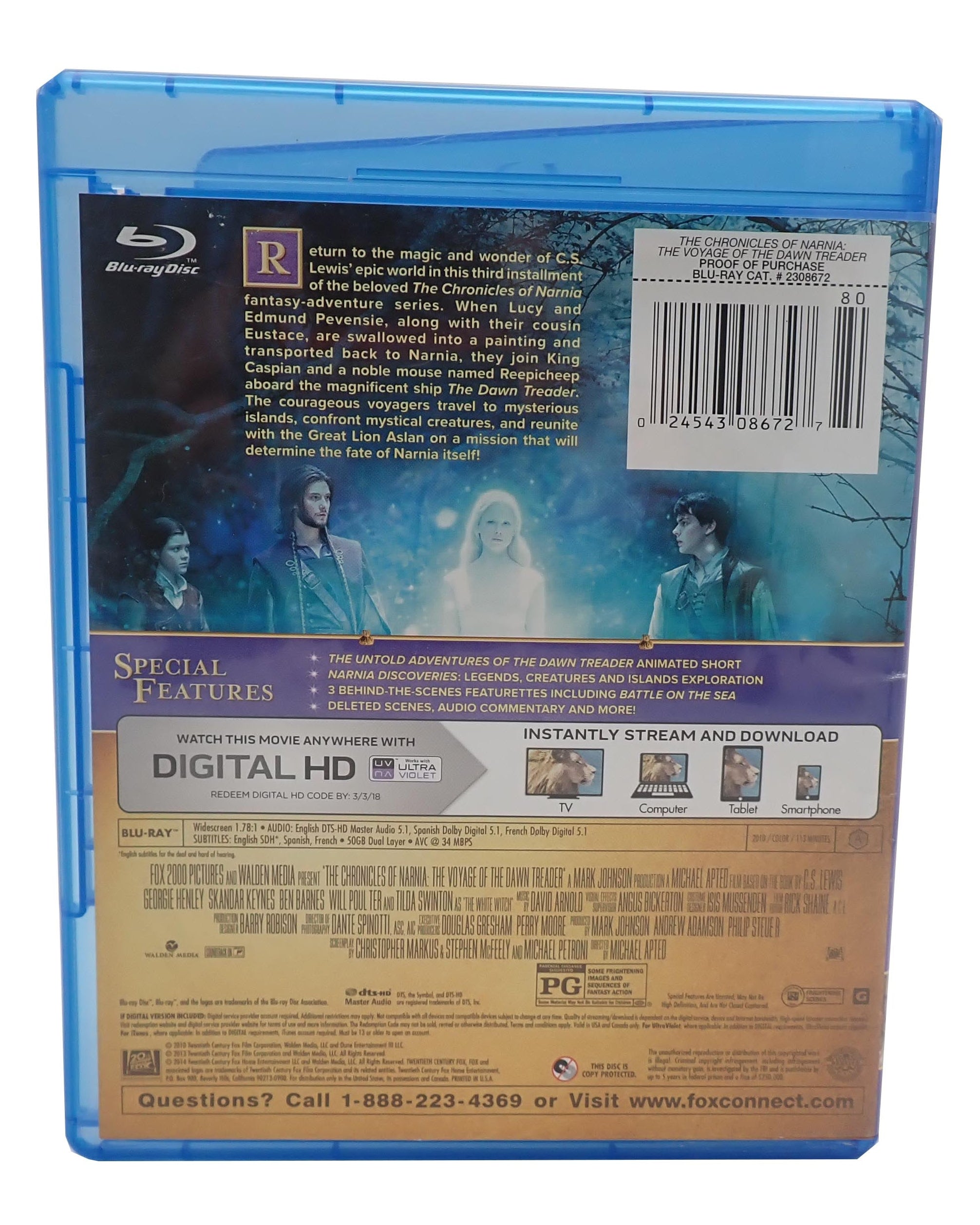 The Chronicles of Narnia: The Voyage Of The Dawn Treader (Blu-Ray)