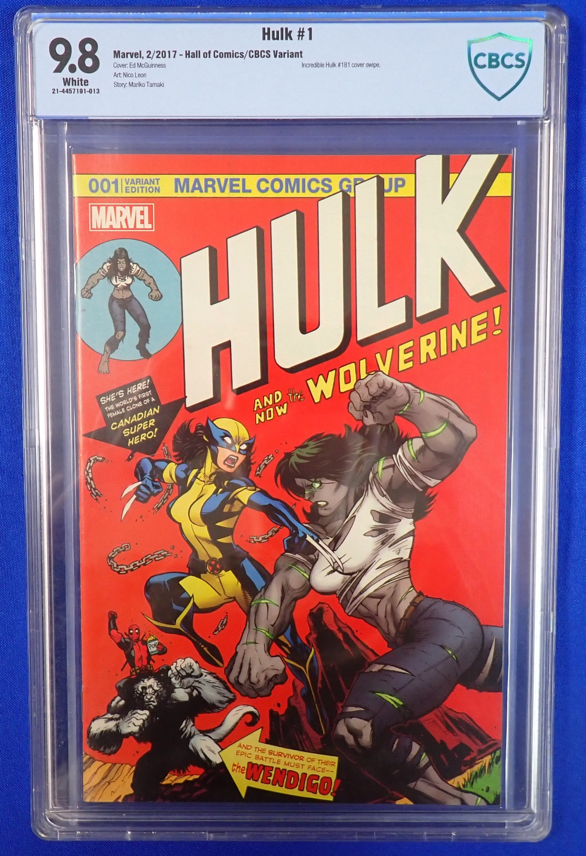 Hulk #1 (2017) - CGC 9.8 - Hall of Comics/CBCS Variant