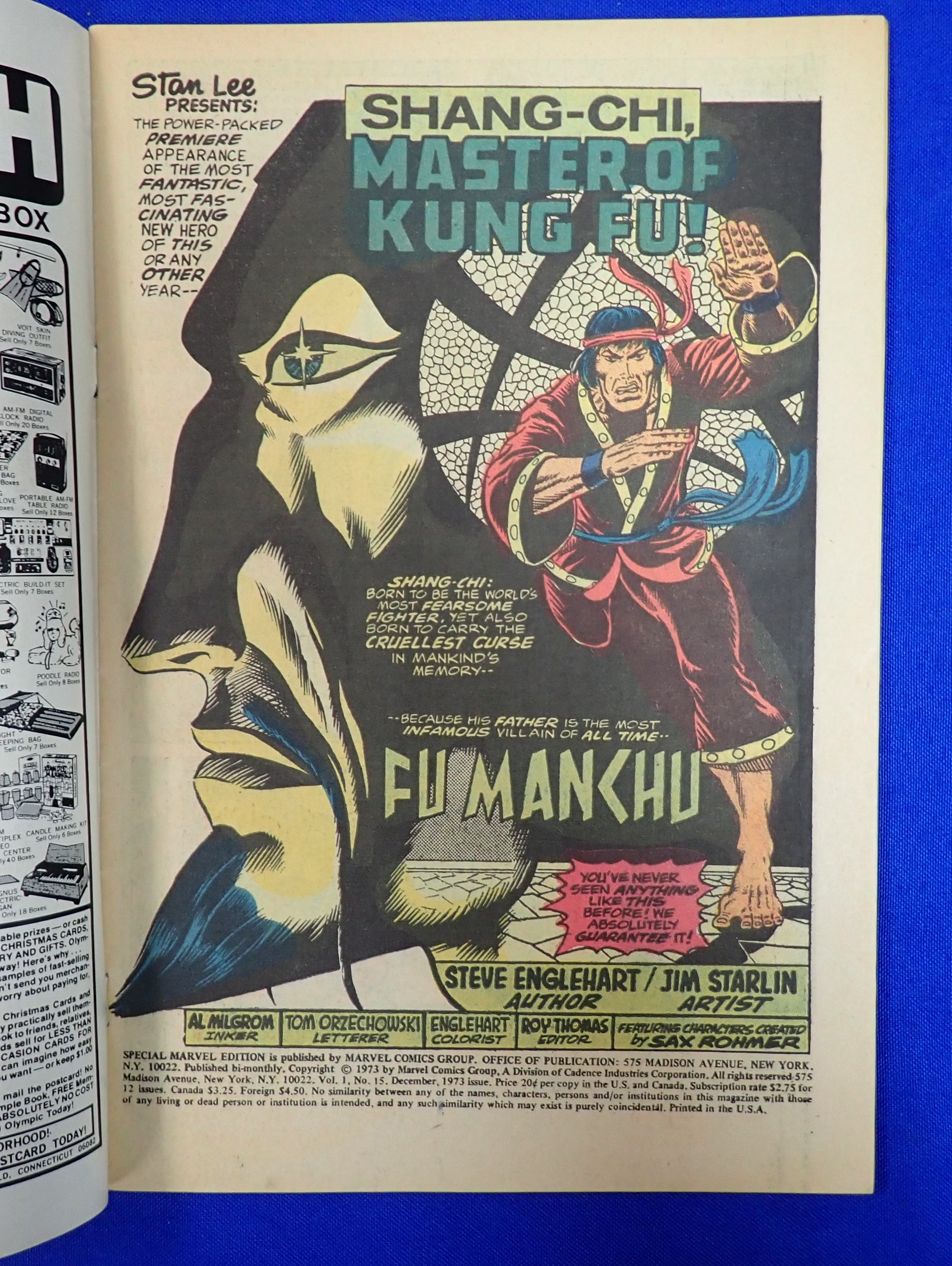 Special Marvel Edition #15 (1973) - FN- (5.5) - 1st Shang-Chi