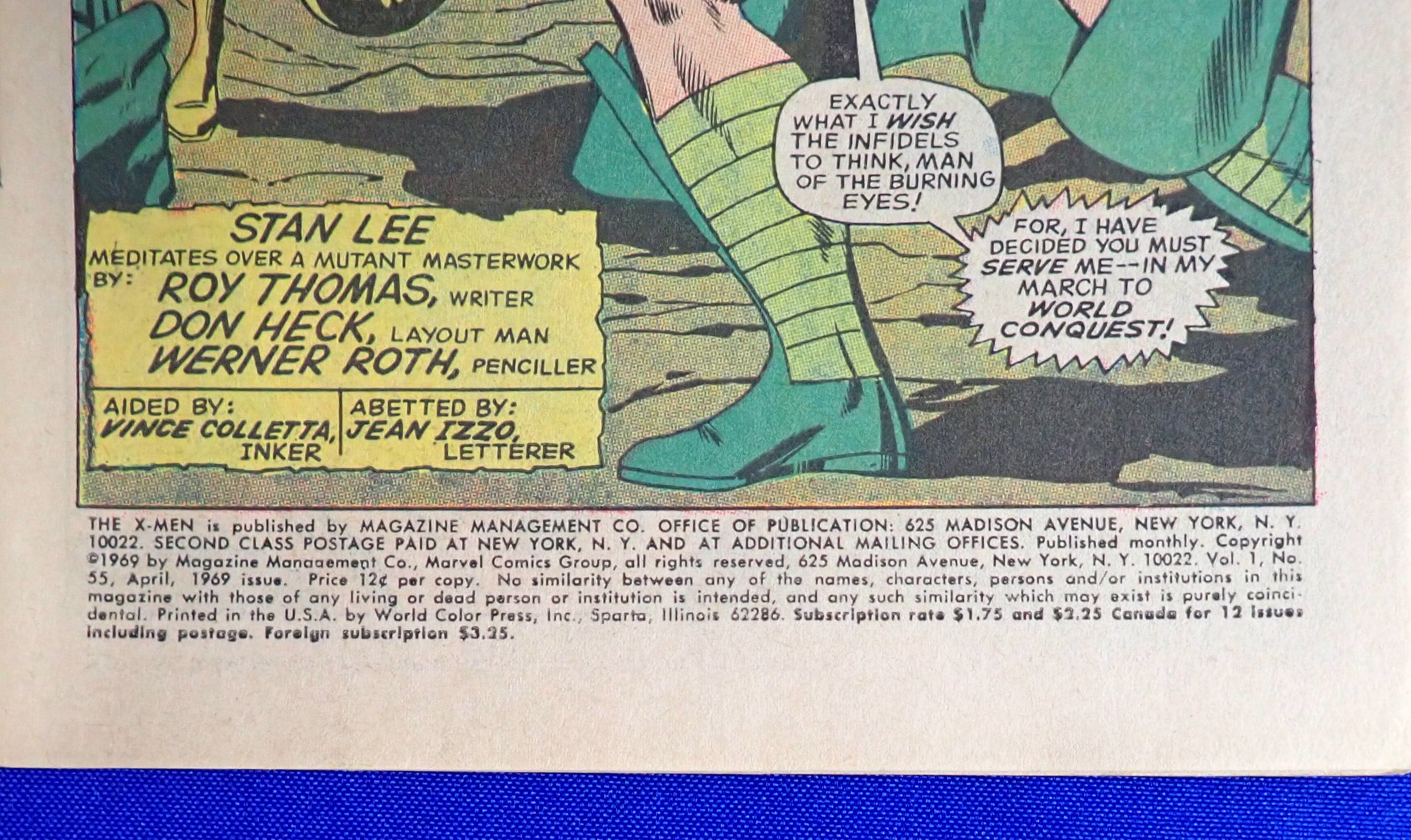 X-Men #55 (1969) - FN (6.0) - Origin of Angel, as the Avenging Angel