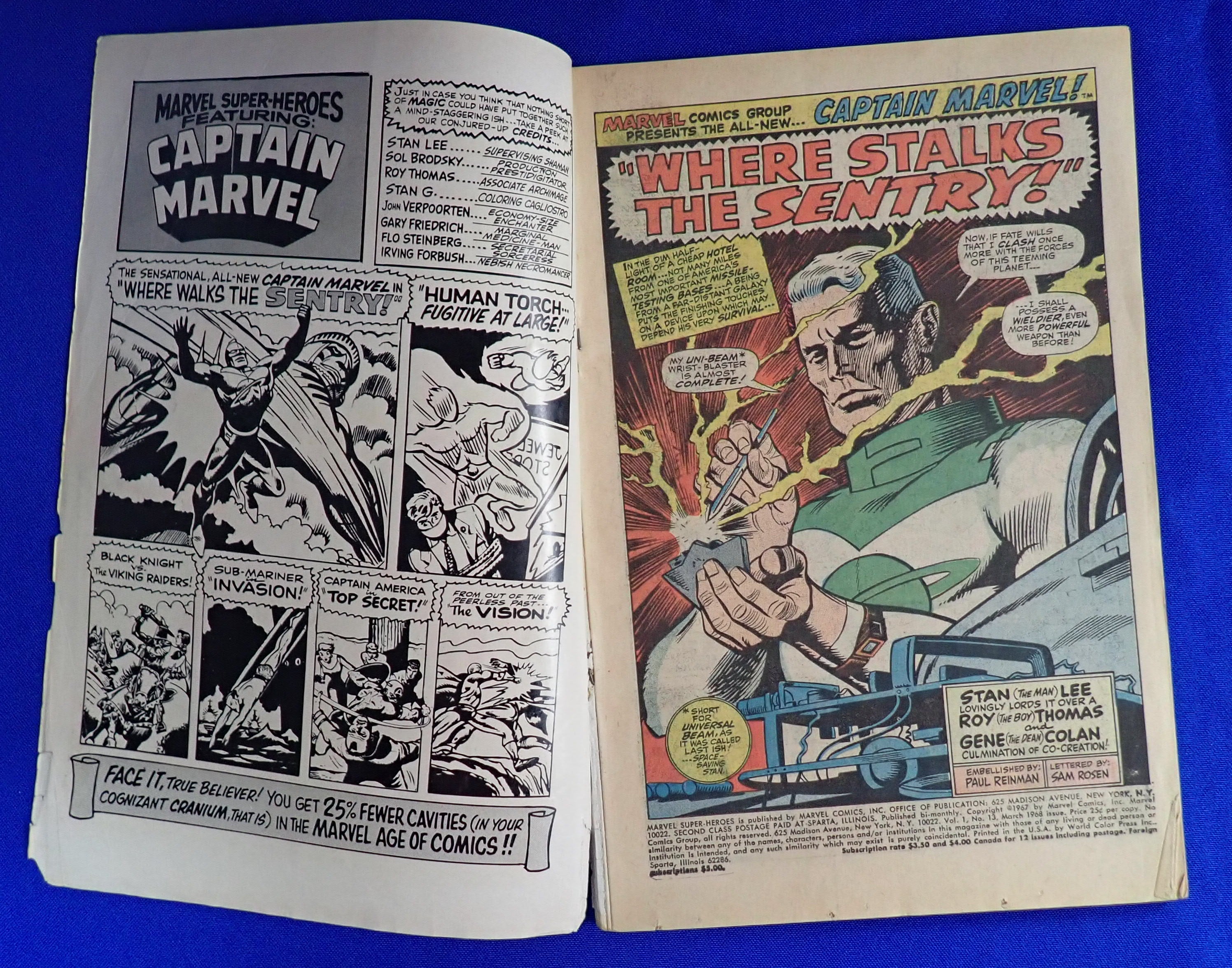Marvel Super Heroes #13 (1967) - VG- (3.5) - 1st Carol Danvers