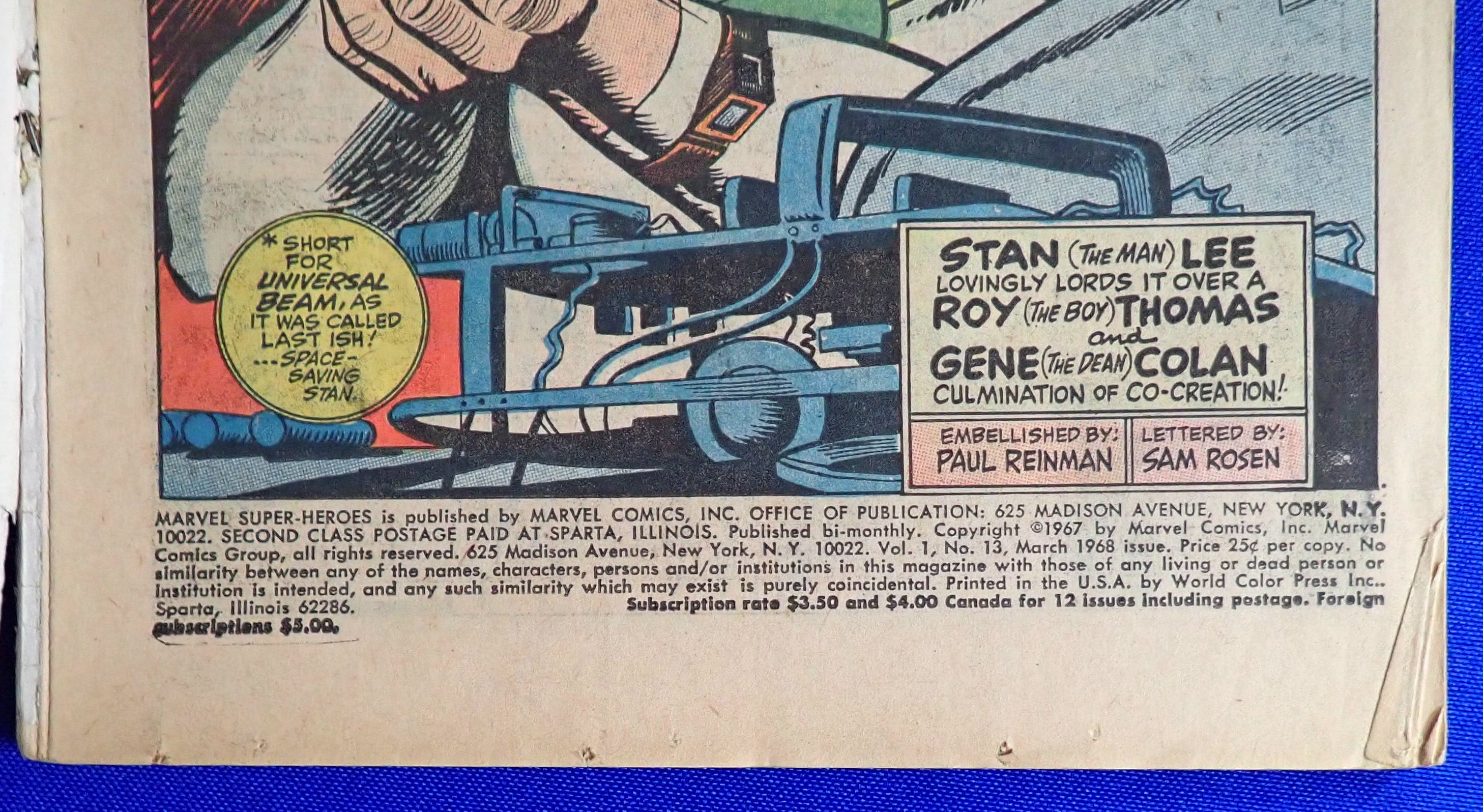 Marvel Super Heroes #13 (1967) - VG- (3.5) - 1st Carol Danvers
