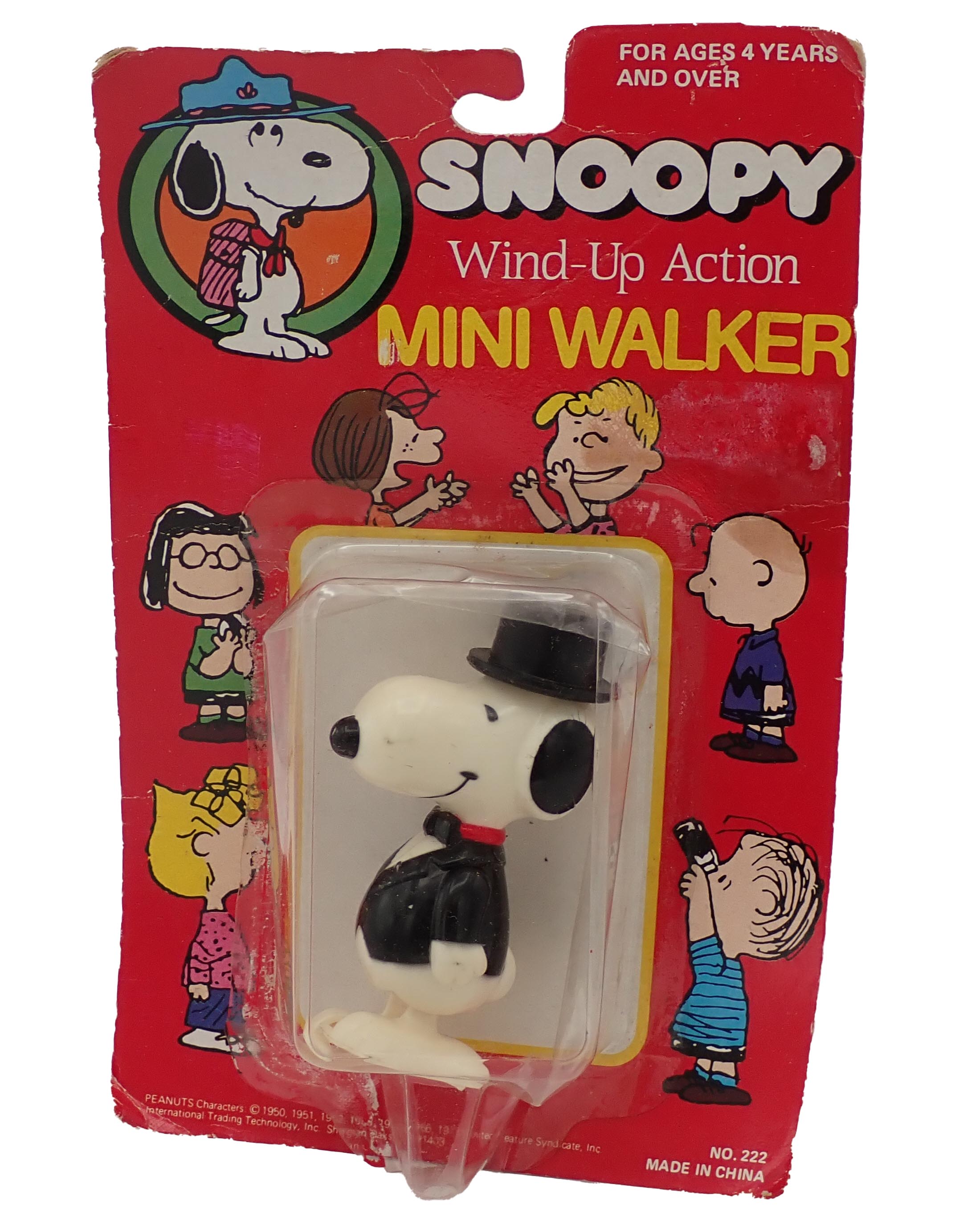 Snoopy in Top Hat - Wind-Up Action Mini Walker