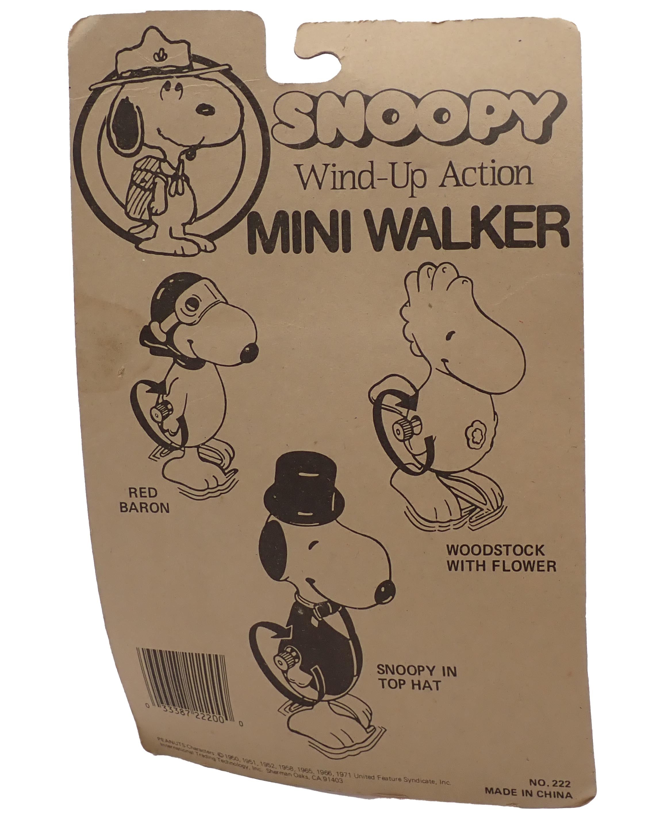 Snoopy in Top Hat - Wind-Up Action Mini Walker