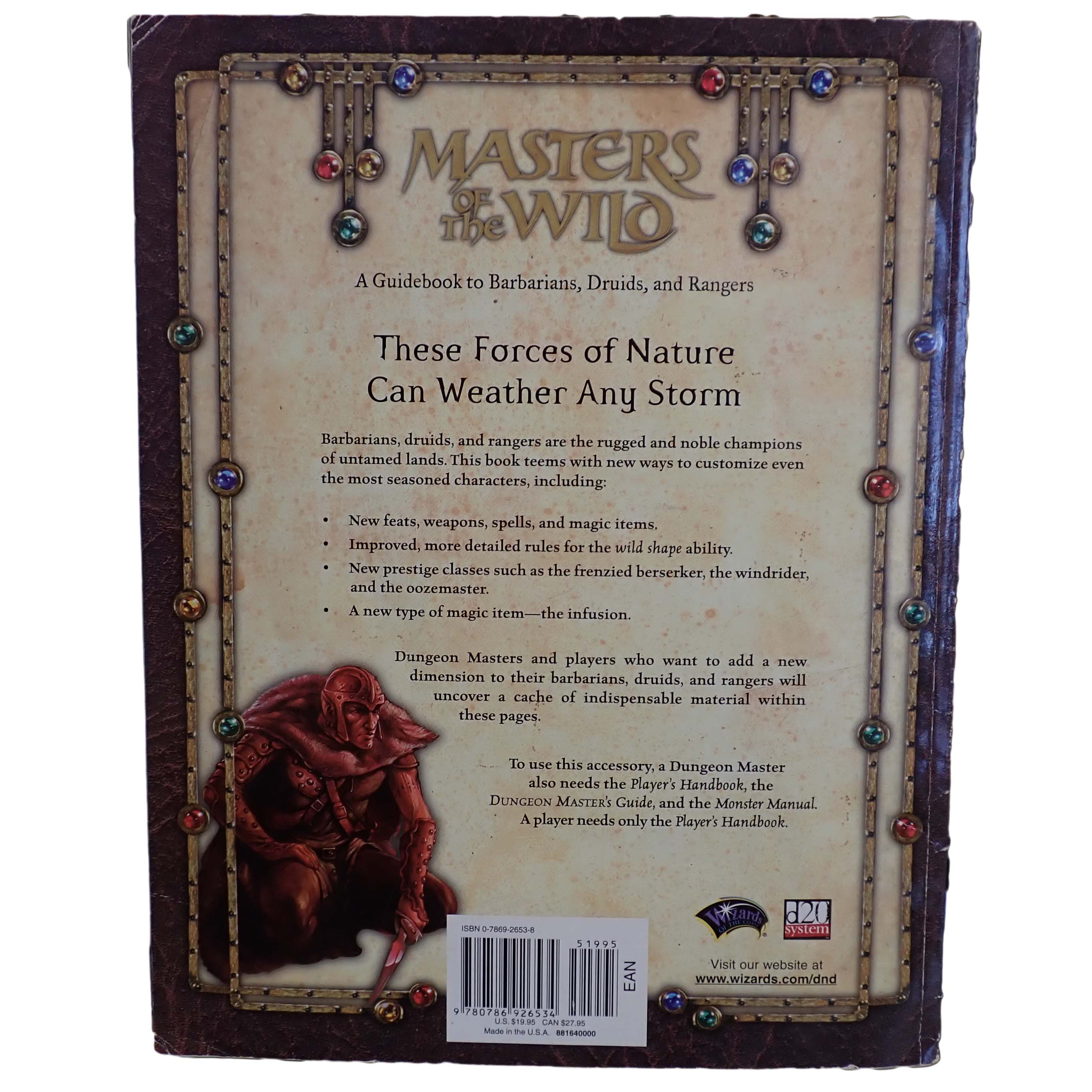 Masters of the Wild: Guidebook - D&D [Pre-Owned]