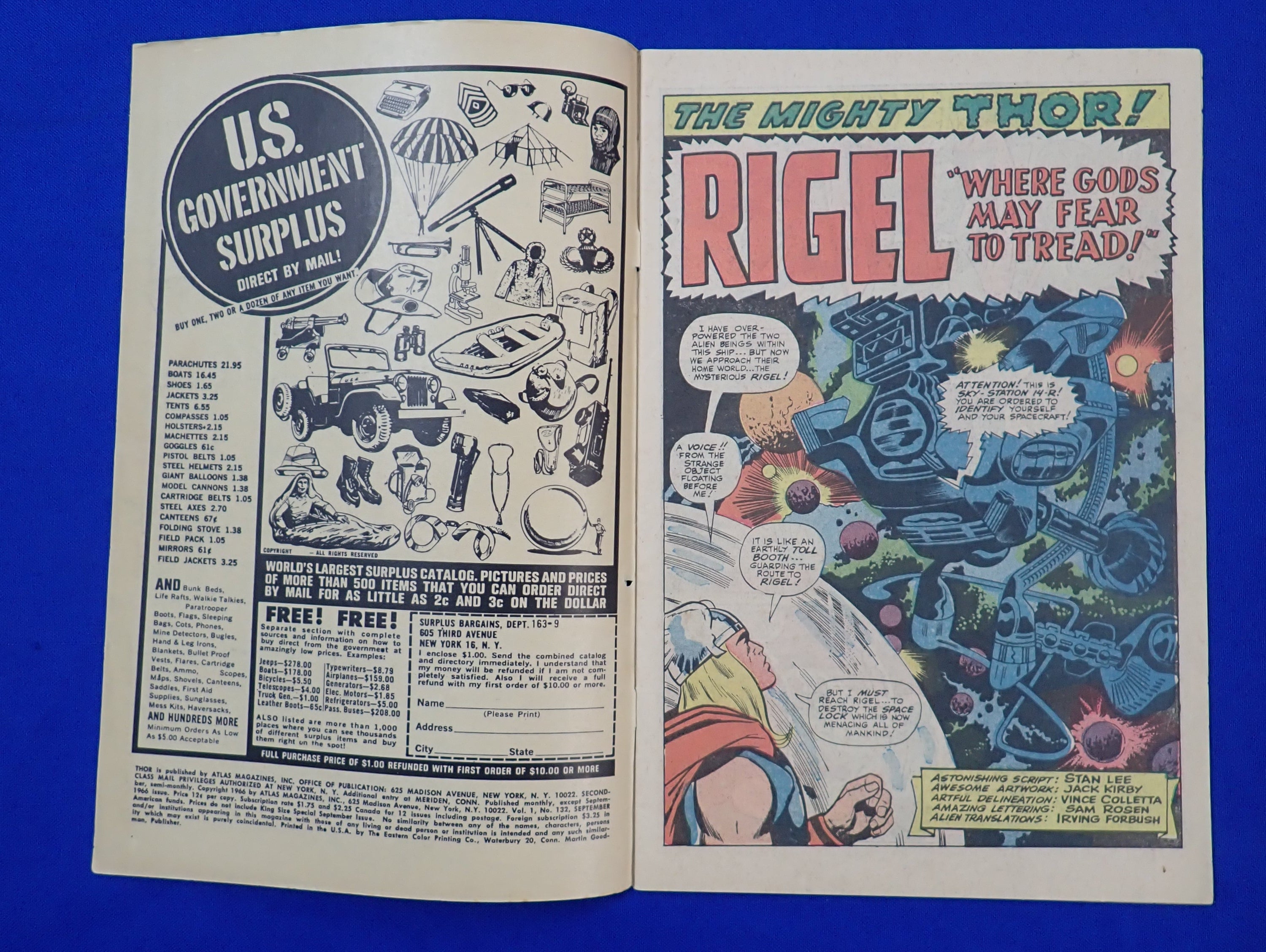 Thor #132 (1966) - VG+ (4.5) - 1st Cameo Ego