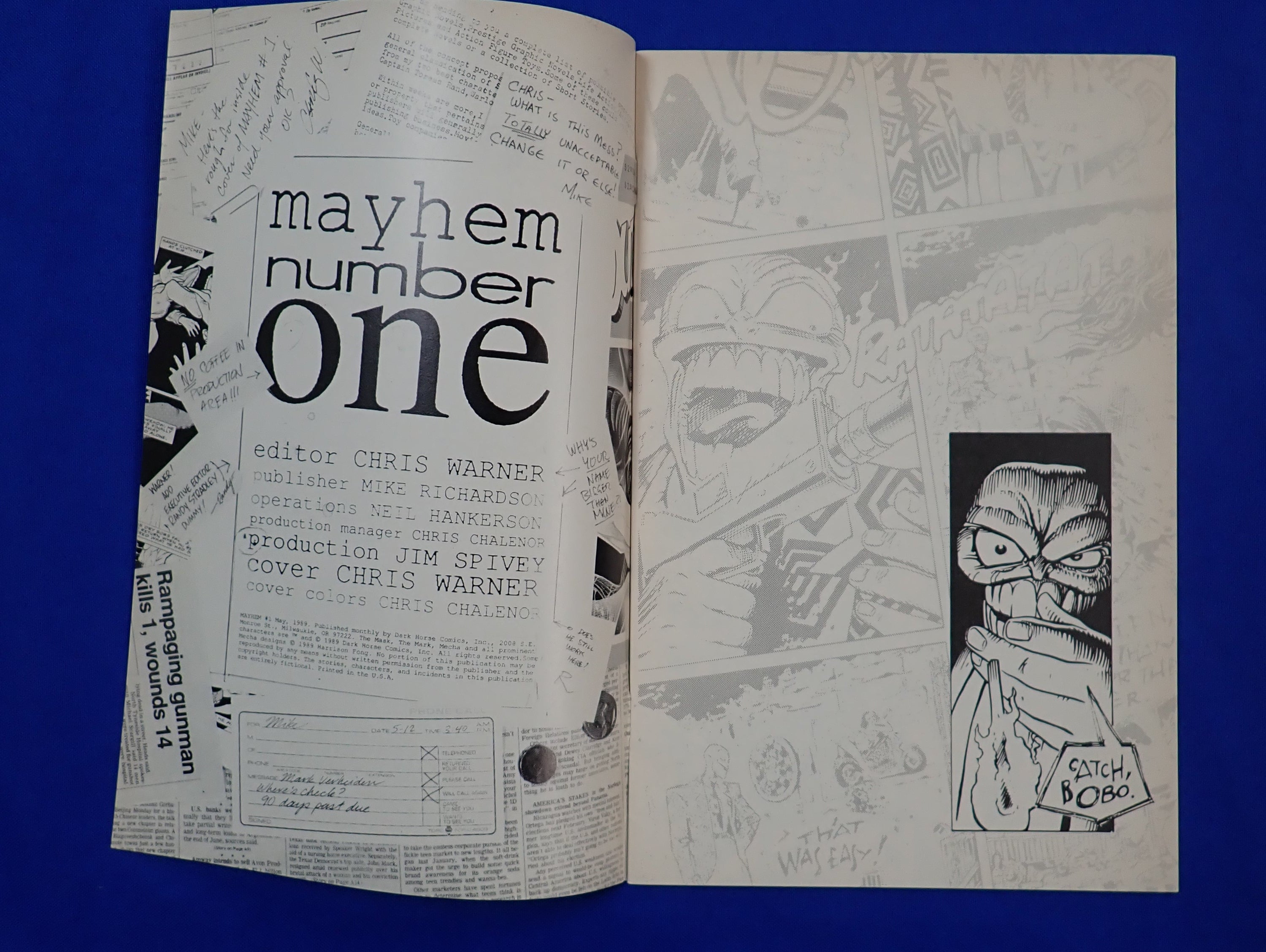 Mayhem #1 (1989) - VF+ (8.5) - 1st Mask!