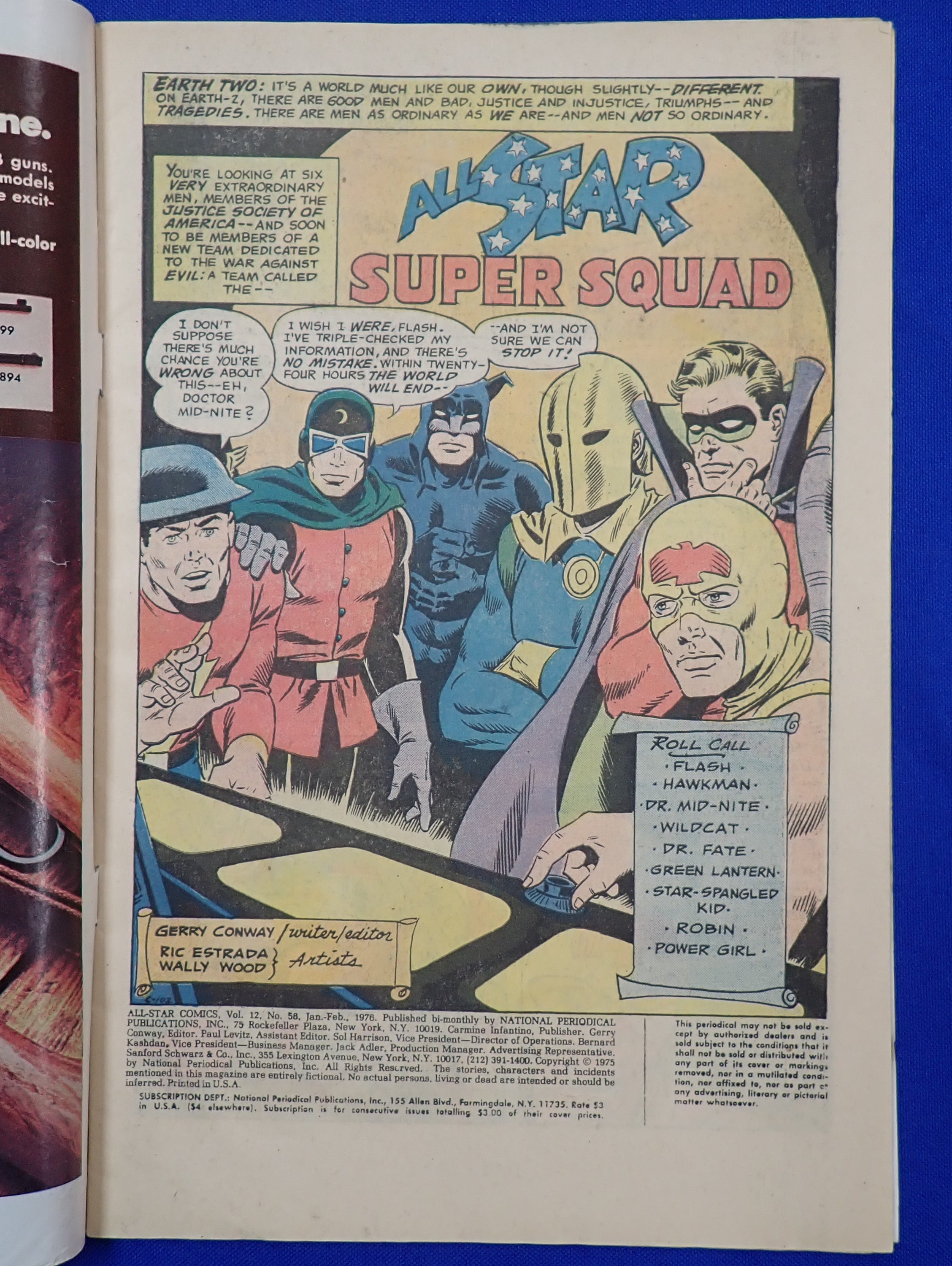 All-Star Comics #58 (1976) - VG+ (4.5)  - 1st Power Girl