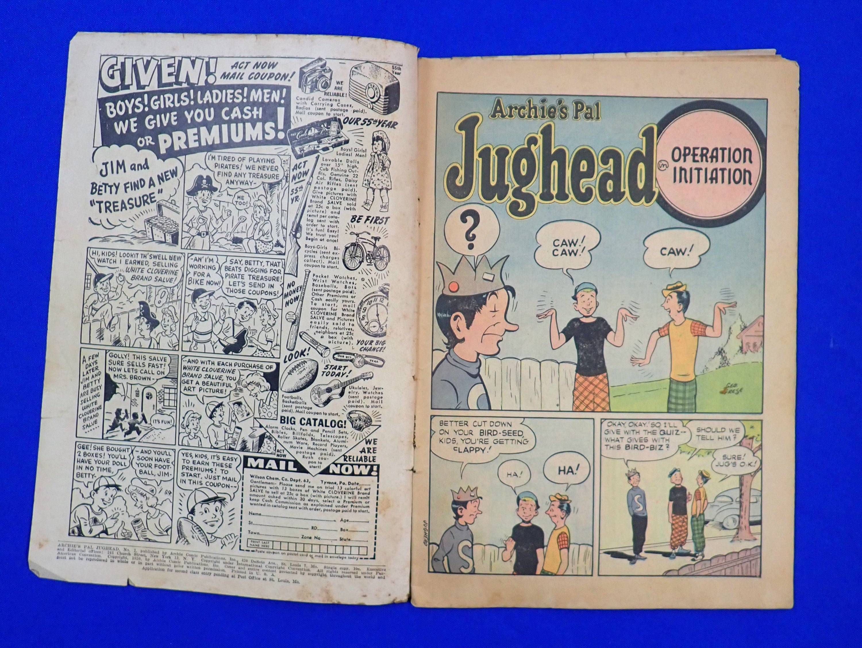 Archie's Pal Jughead #2 (1950) - GD+ (2.5)