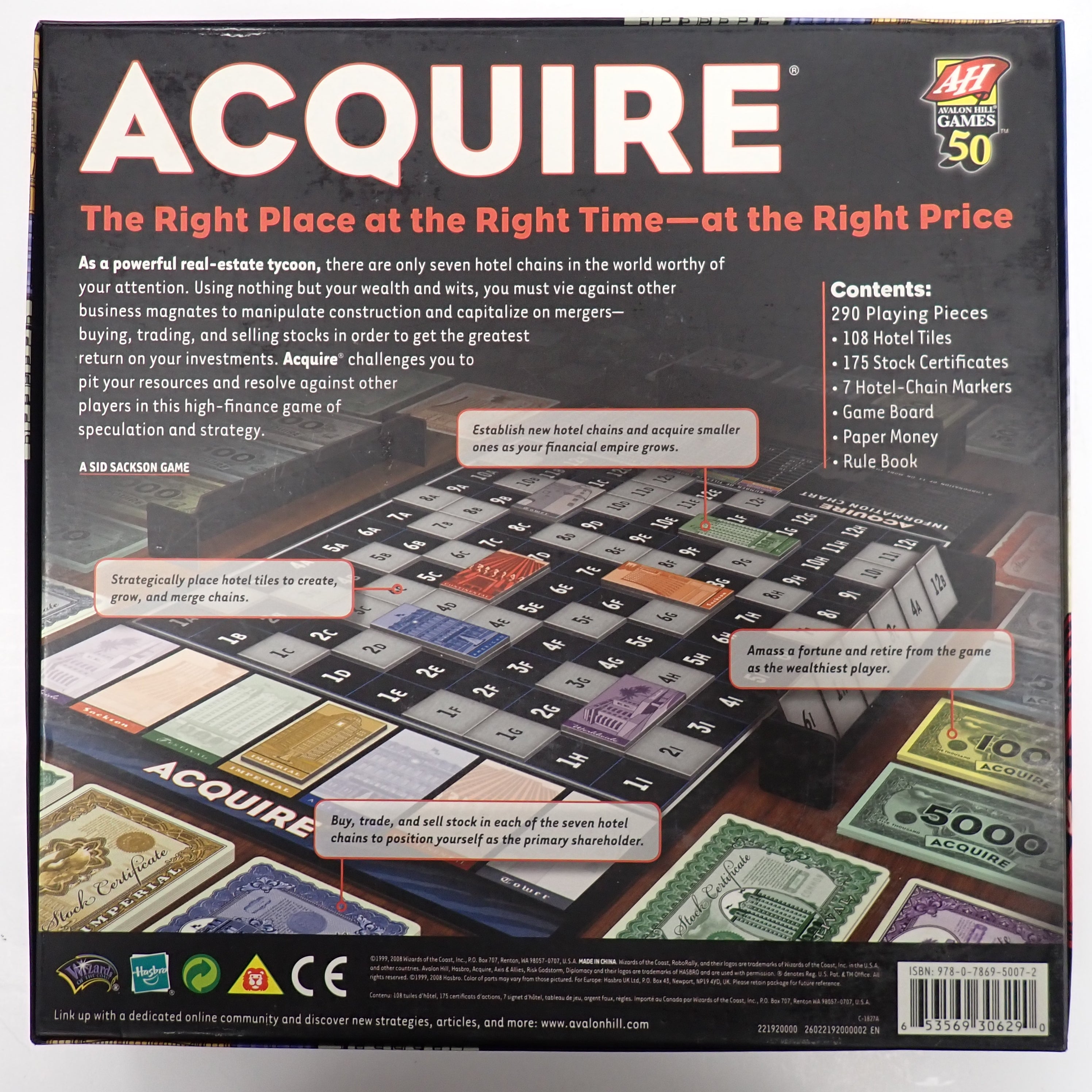 Acquire: Avalon Hill (Hasbro) Edition (USED)