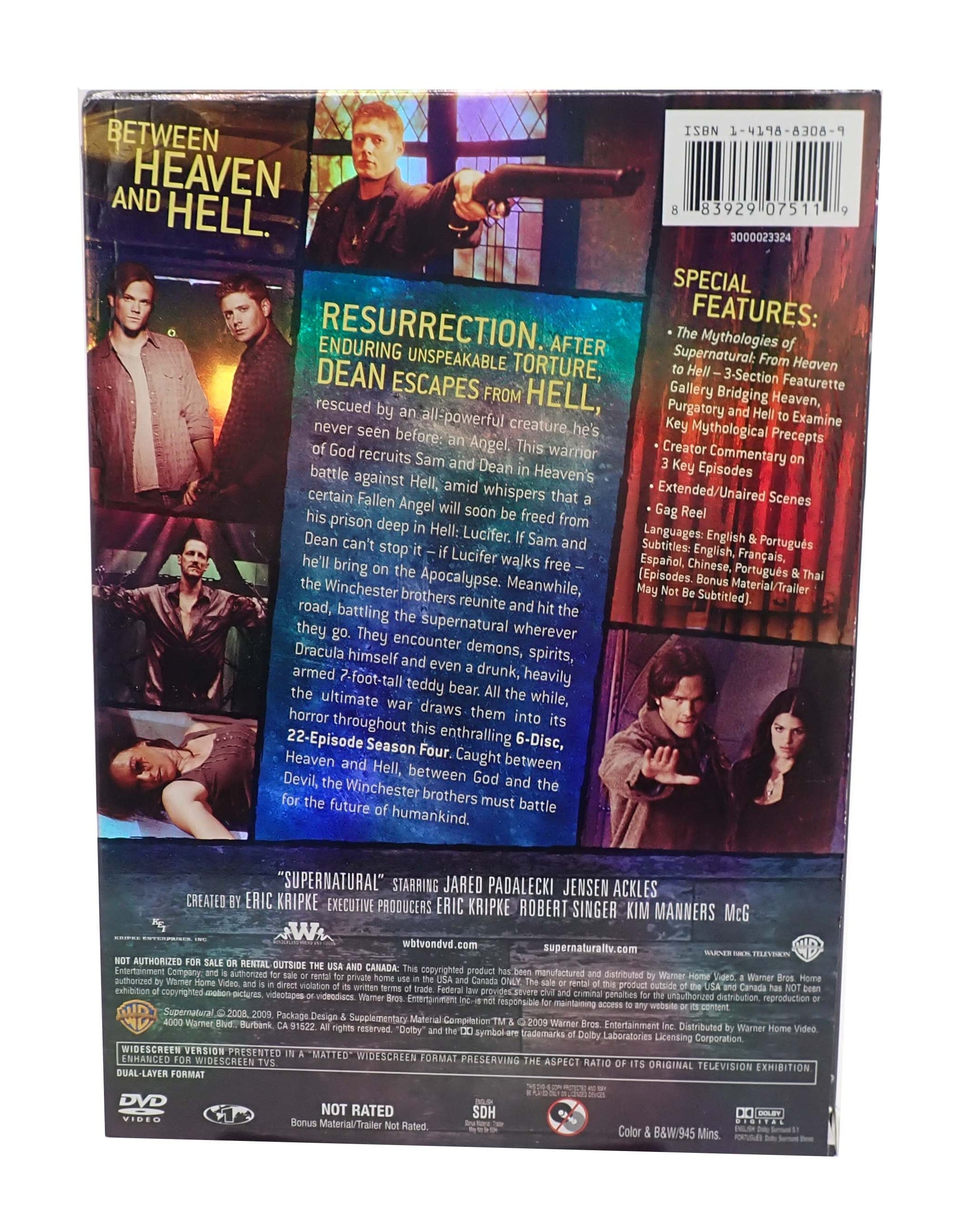 Supernatural: The Complete Season 4 -  Box Set [DVD] (Pre-Owned)
