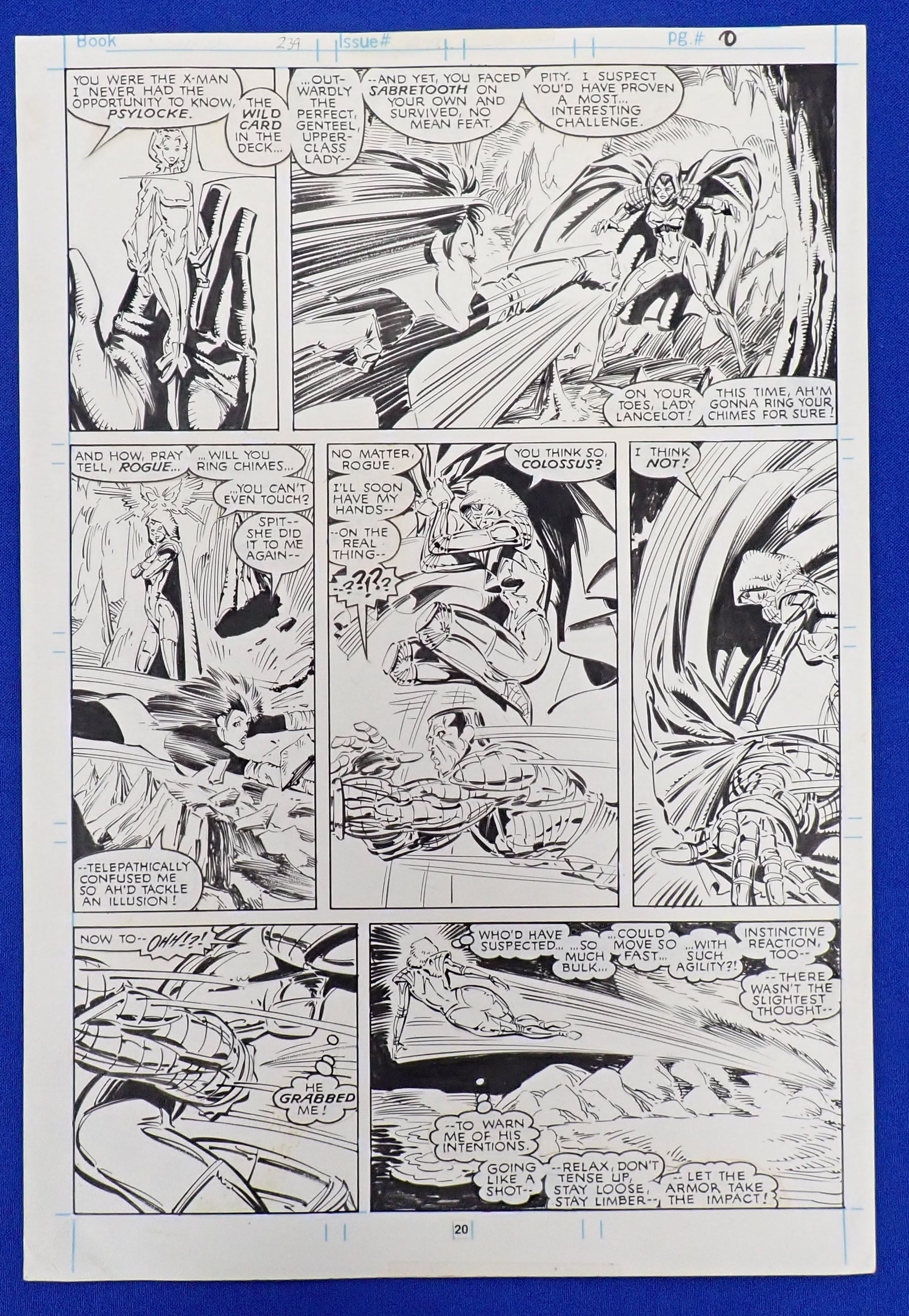 Uncanny X-Men #239 Original Art 1988