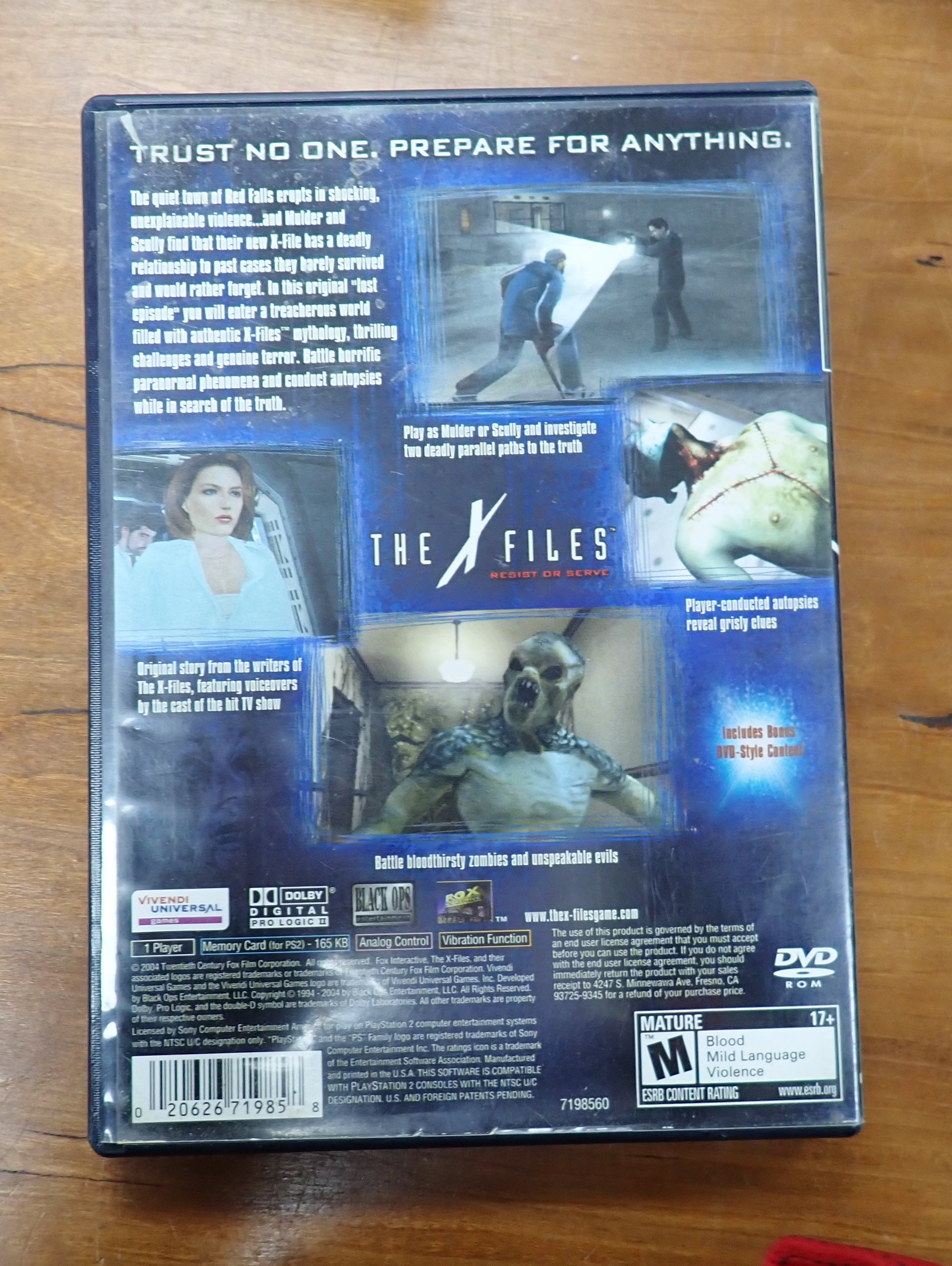 The X-Files Resist or Serve - PS2