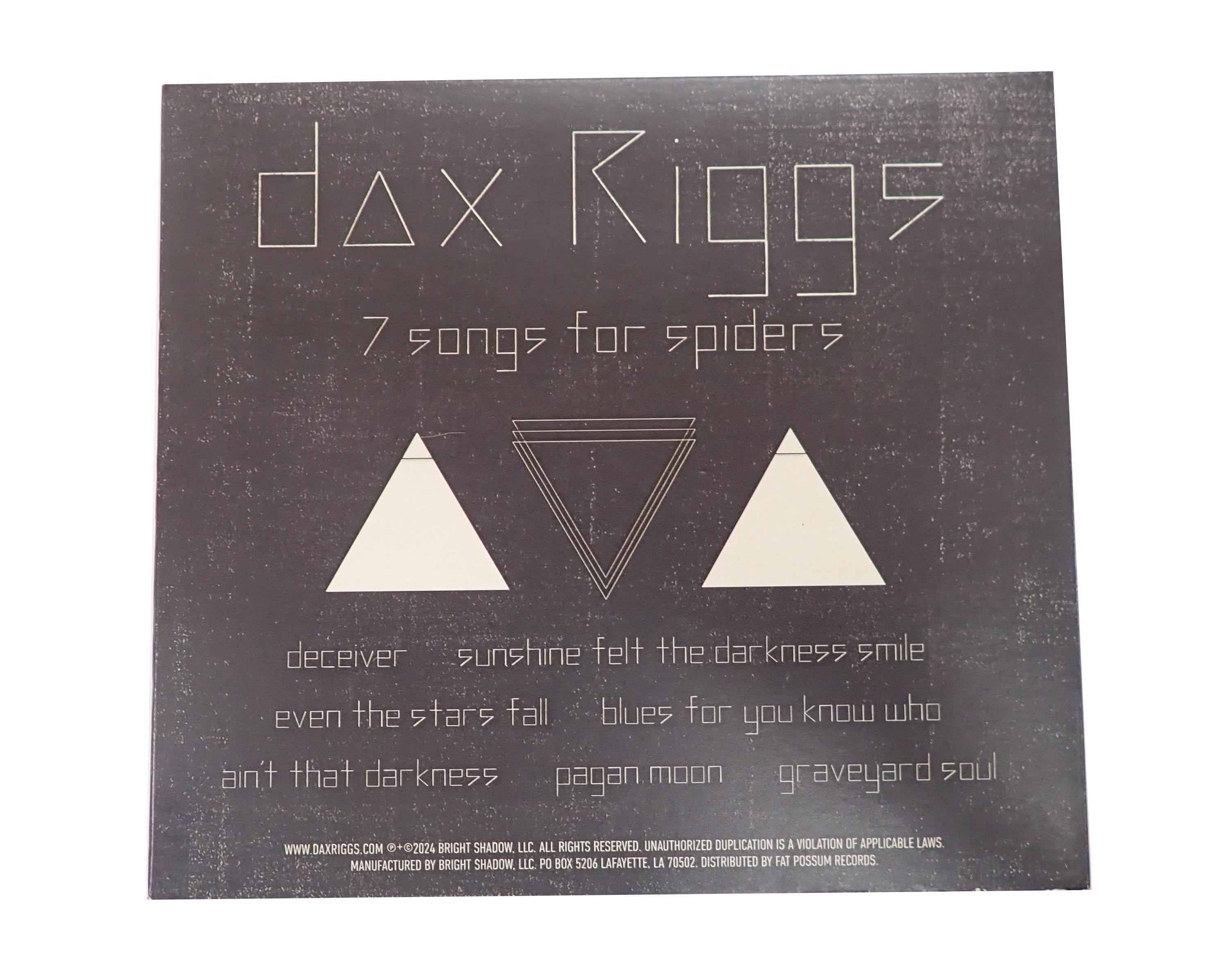 dax Riggz - 7 Songs for Spiders - CD