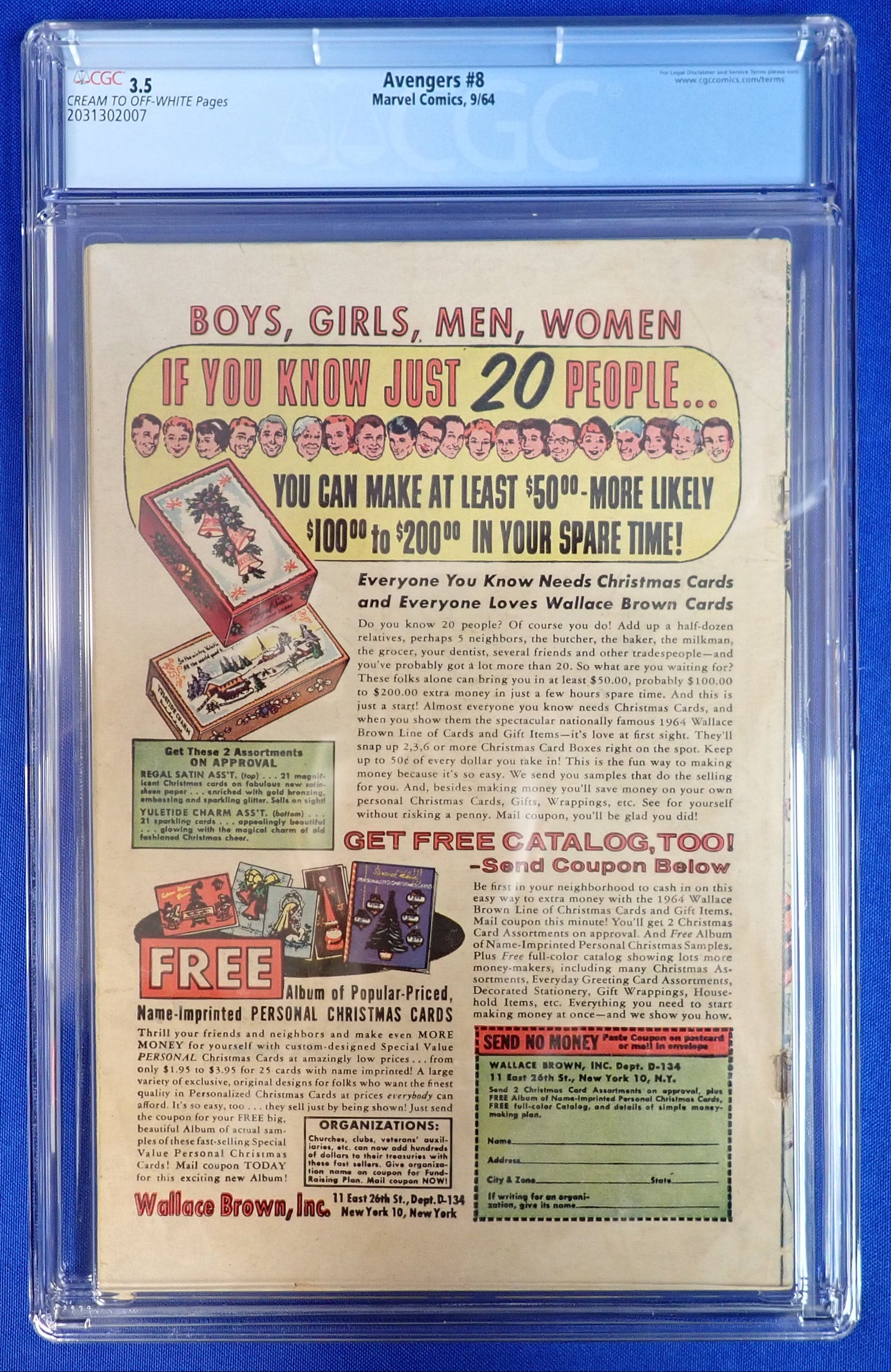 Avengers #8 (1964) - CGC 3.5 - 1st Kang the Conqueror