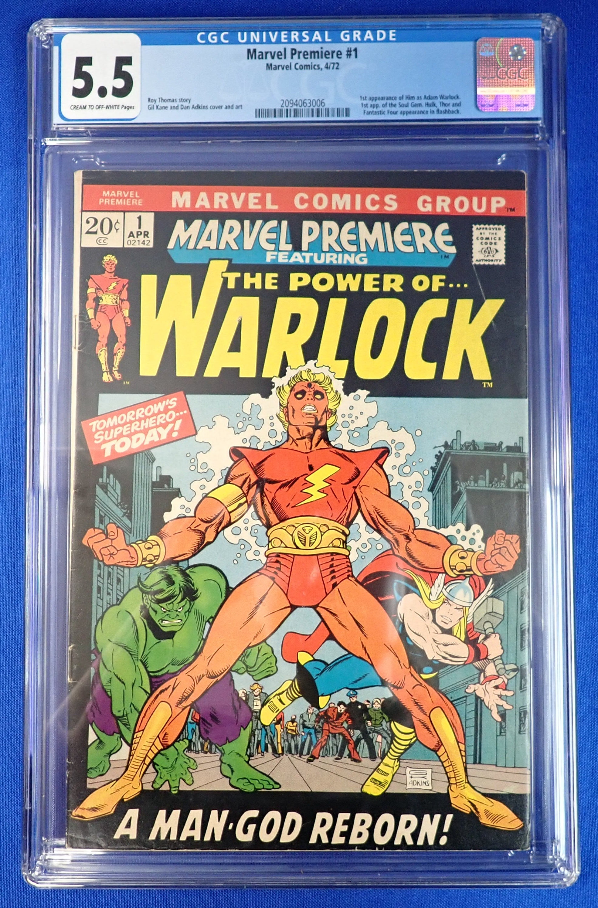 Marvel Premiere #1 (1972) - CGC 5.5 - 1st Him as Adam Warlock