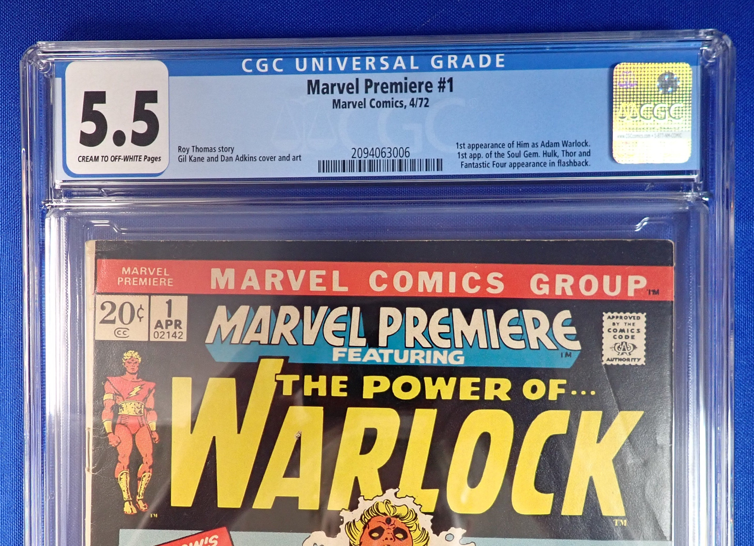 Marvel Premiere #1 (1972) - CGC 5.5 - 1st Him as Adam Warlock