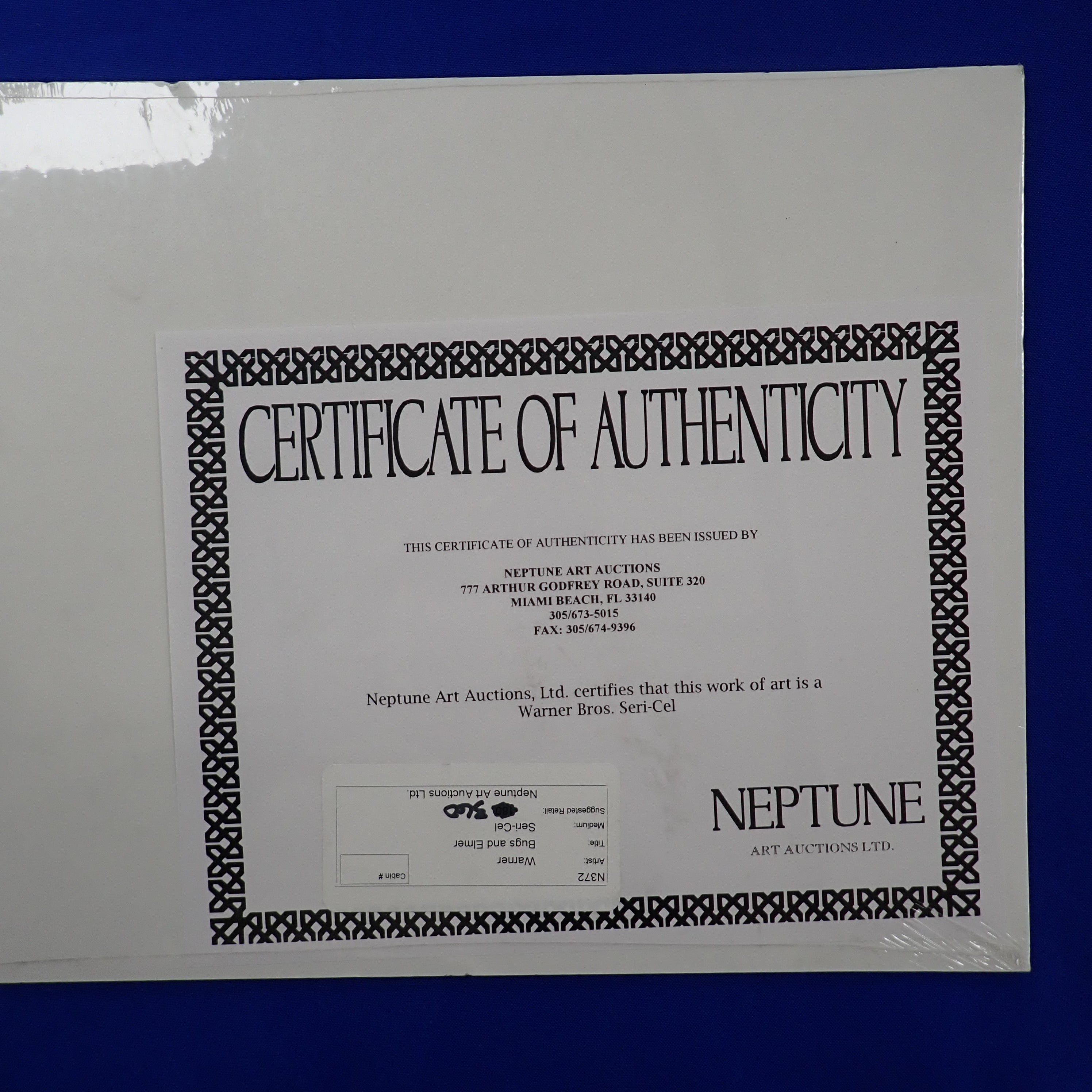 Bugs Bunny & Elmer Fudd Seri Cel Limited Edition N372