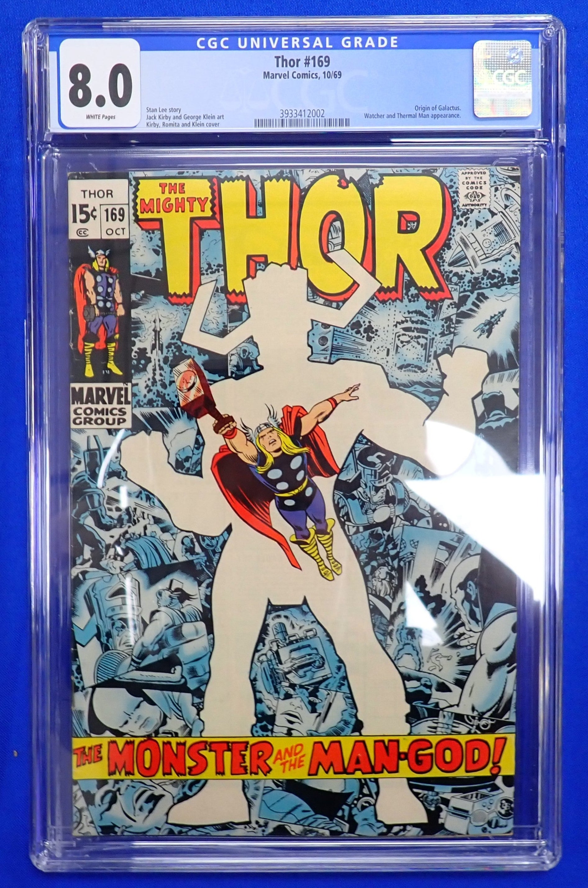 Thor #169 (1969) - CGC 8.0 - Origin of Galactus