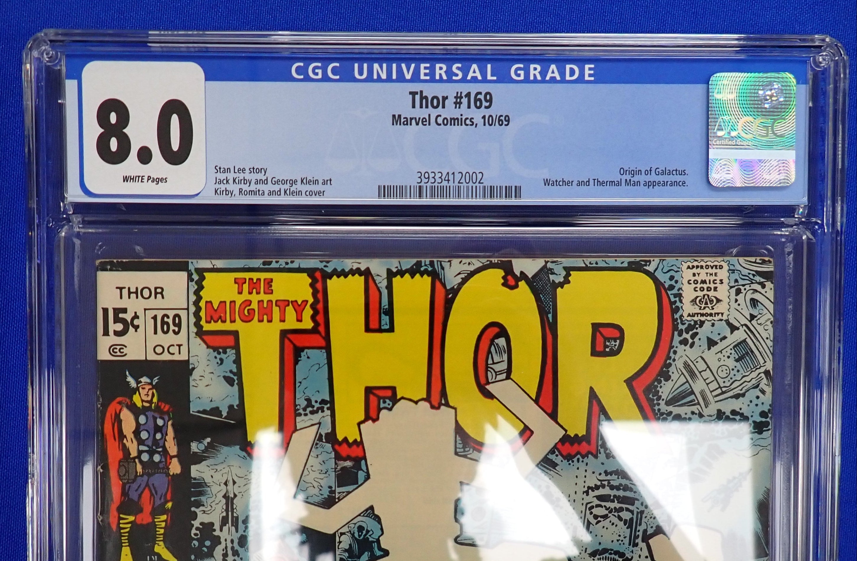 Thor #169 (1969) - CGC 8.0 - Origin of Galactus