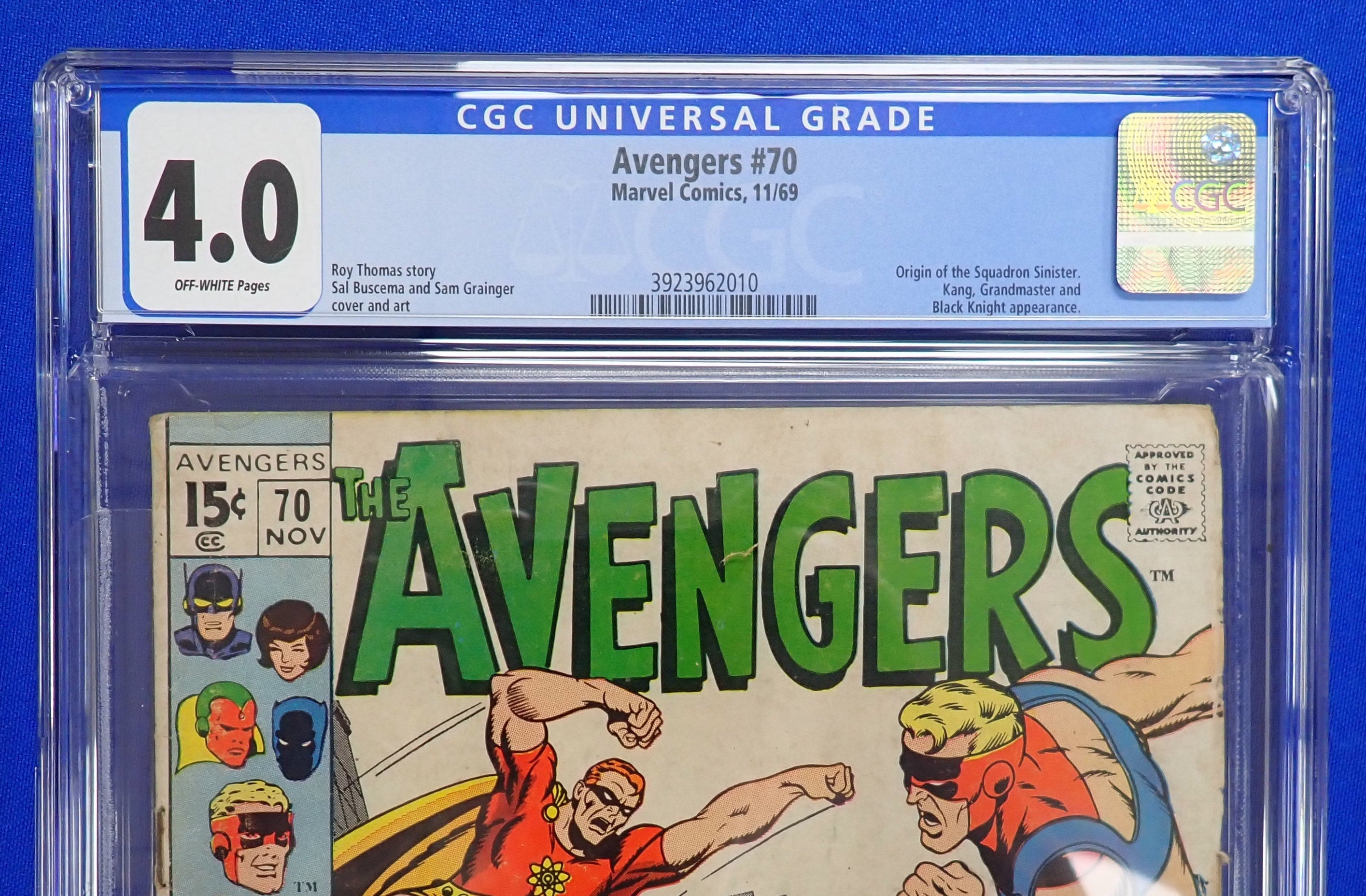 Avengers #70 (1969) - CGC 4.0 - Origin of the Squadron Sinister