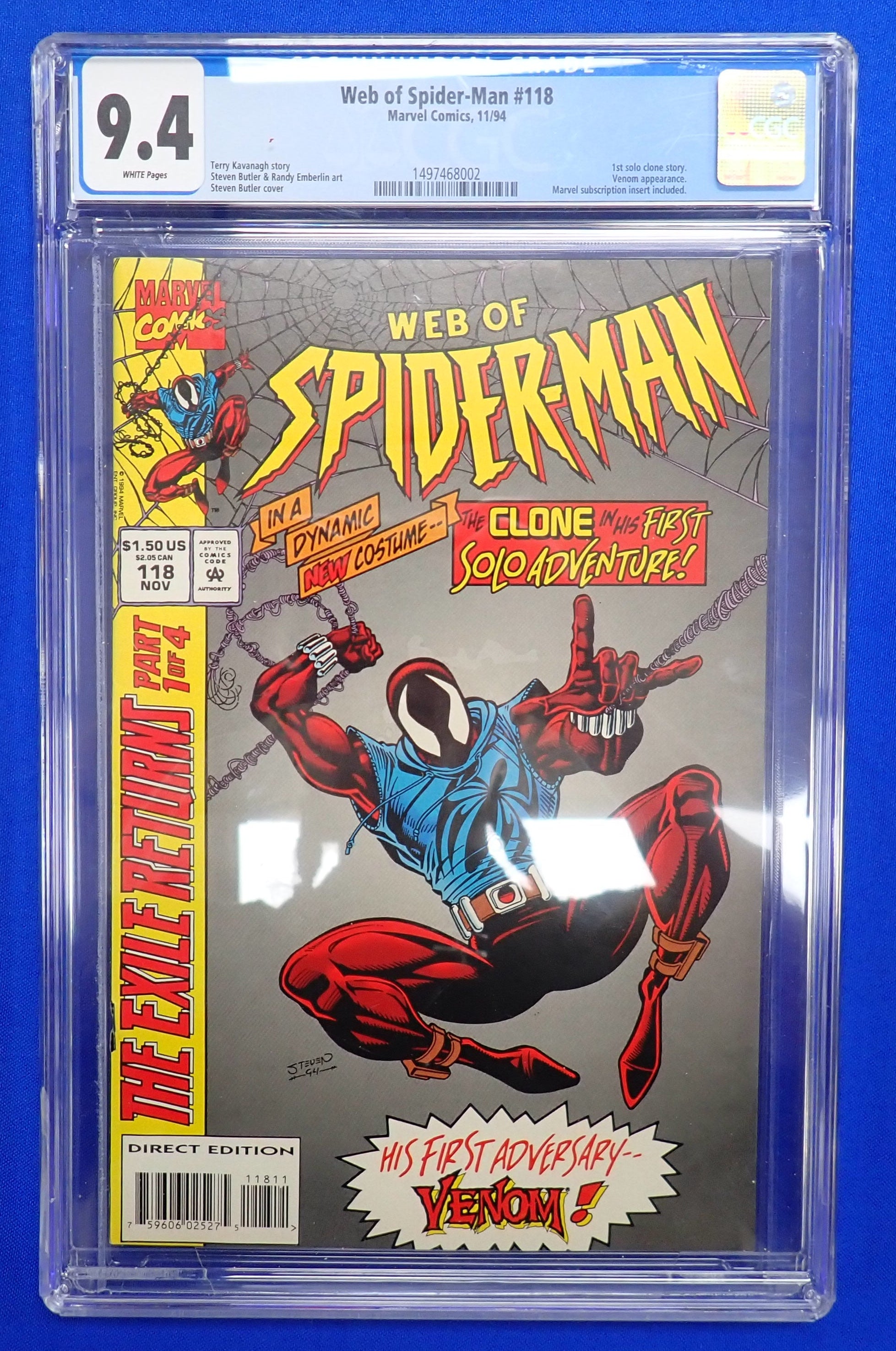 Web of Spider-Man #118 (1994) - CGC 9.4 - 1st Solo Clone Story