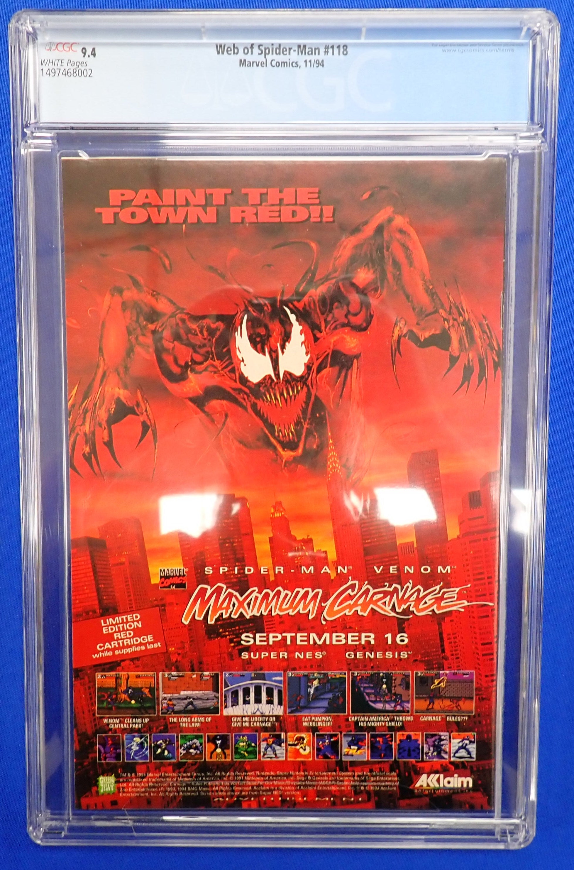 Web of Spider-Man #118 (1994) - CGC 9.4 - 1st Solo Clone Story