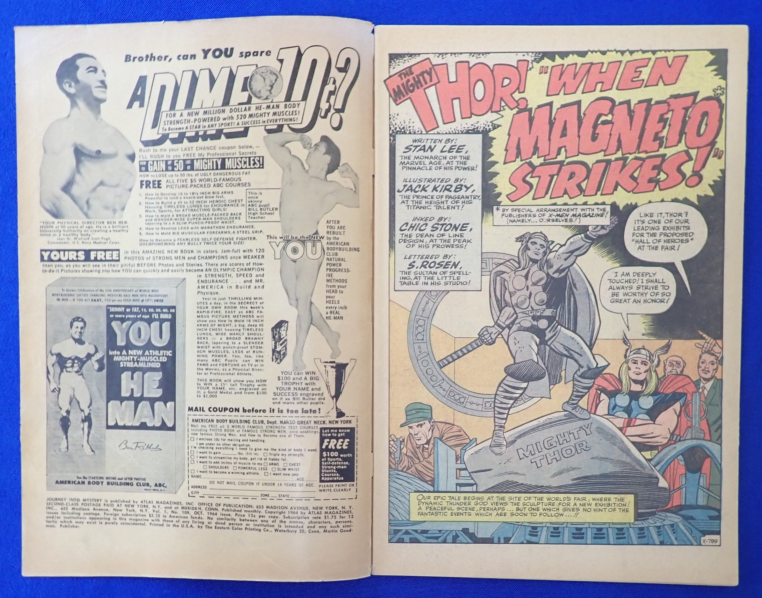 Journey Into Mystery #109 (1964) - G/VG (3.0) - 1st Magneto outside X-Men