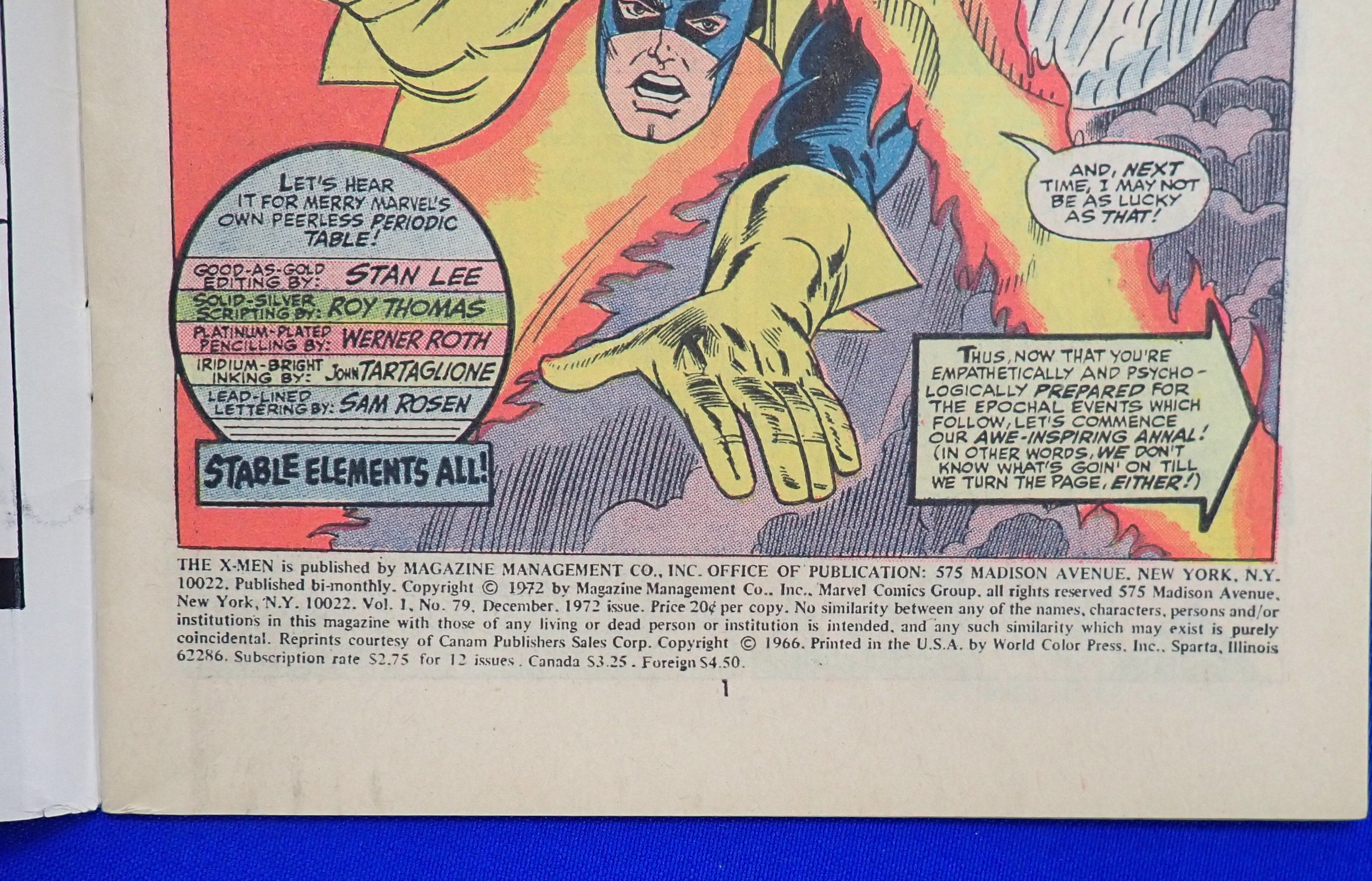 X-Men #79 (1972) - VG/FN (5.0) - Reprints X-Men #31 (1967)