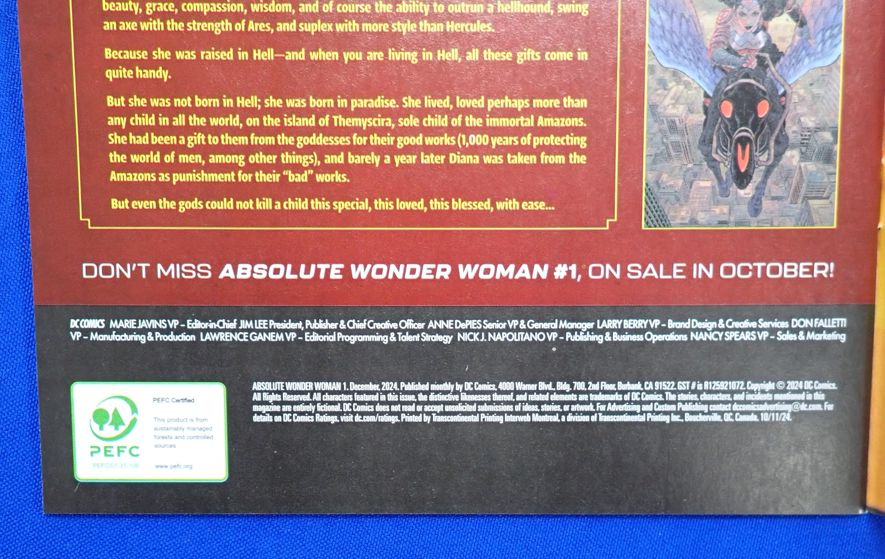 Absolute Wonder Woman #1 (2024) - NM+ (9.6) - First Printing
